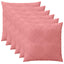 Pudebetræk 6 pcs HEERLEN Lyserød 60 x 60 cm Fløjl