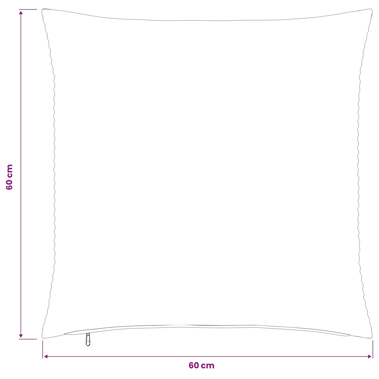 Pudebetræk 6 pcs HEERLEN Antracit 60 x 60 cm cordfløjl