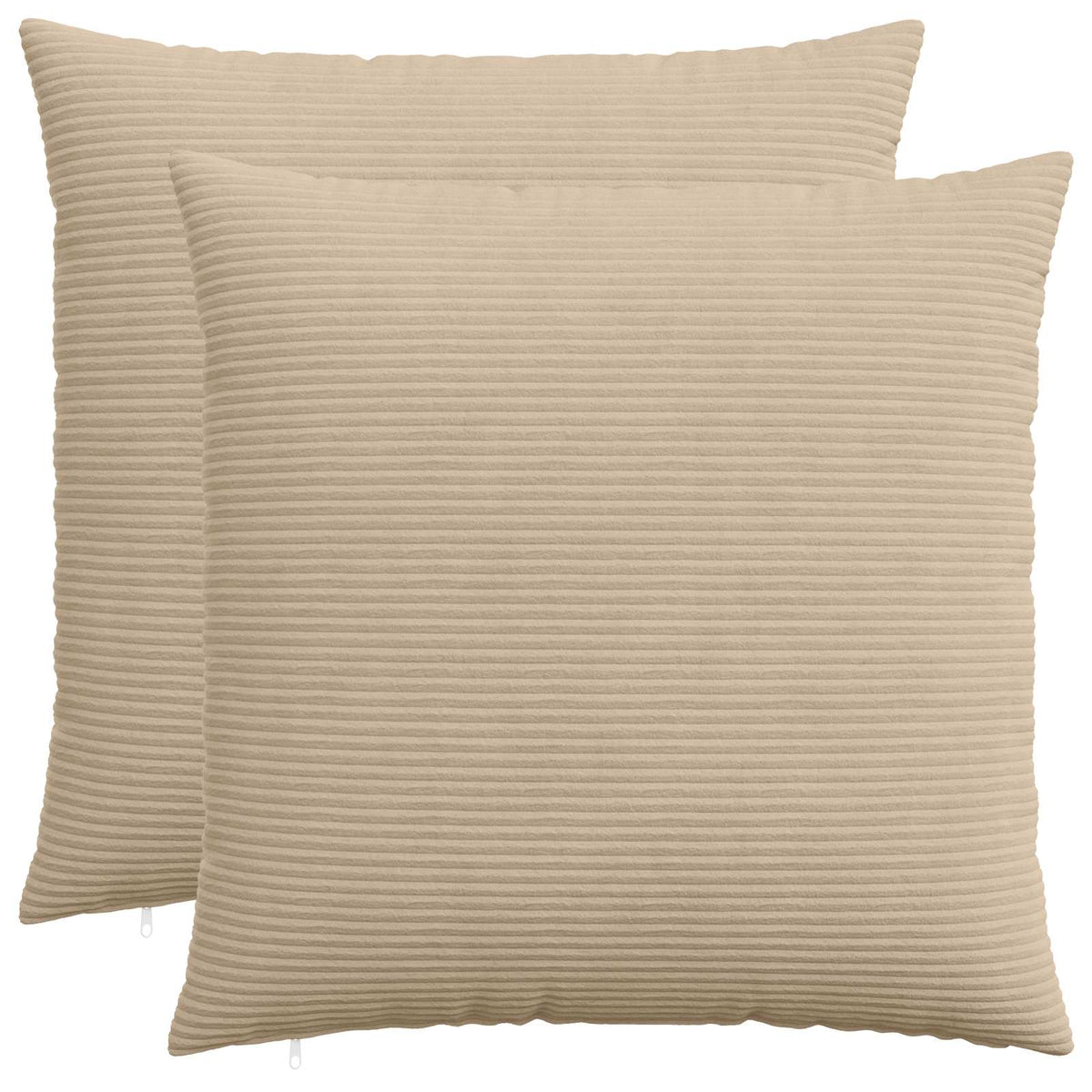 Pudebetræk 2 pcs HEERLEN Gråbrun 60 x 60 cm cordfløjl