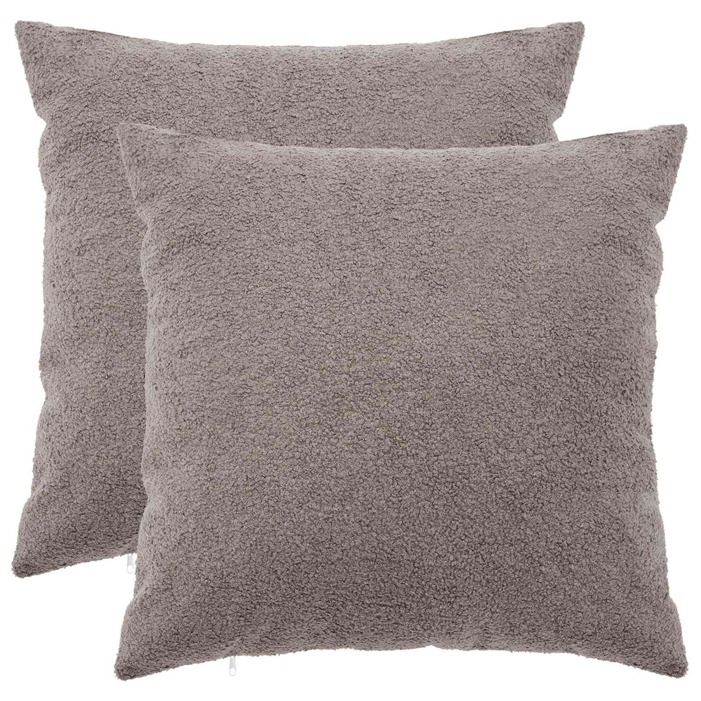 Pudebetræk 2 pcs HEERLEN Lysegrå 60 x 60 cm Bouclé