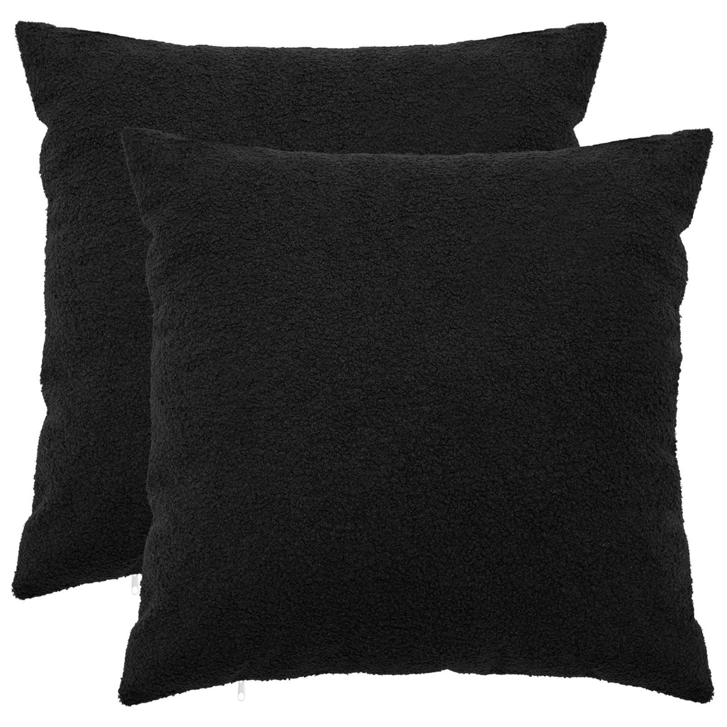 Pudebetræk 2 pcs HEERLEN Sort 60 x 60 cm Bouclé