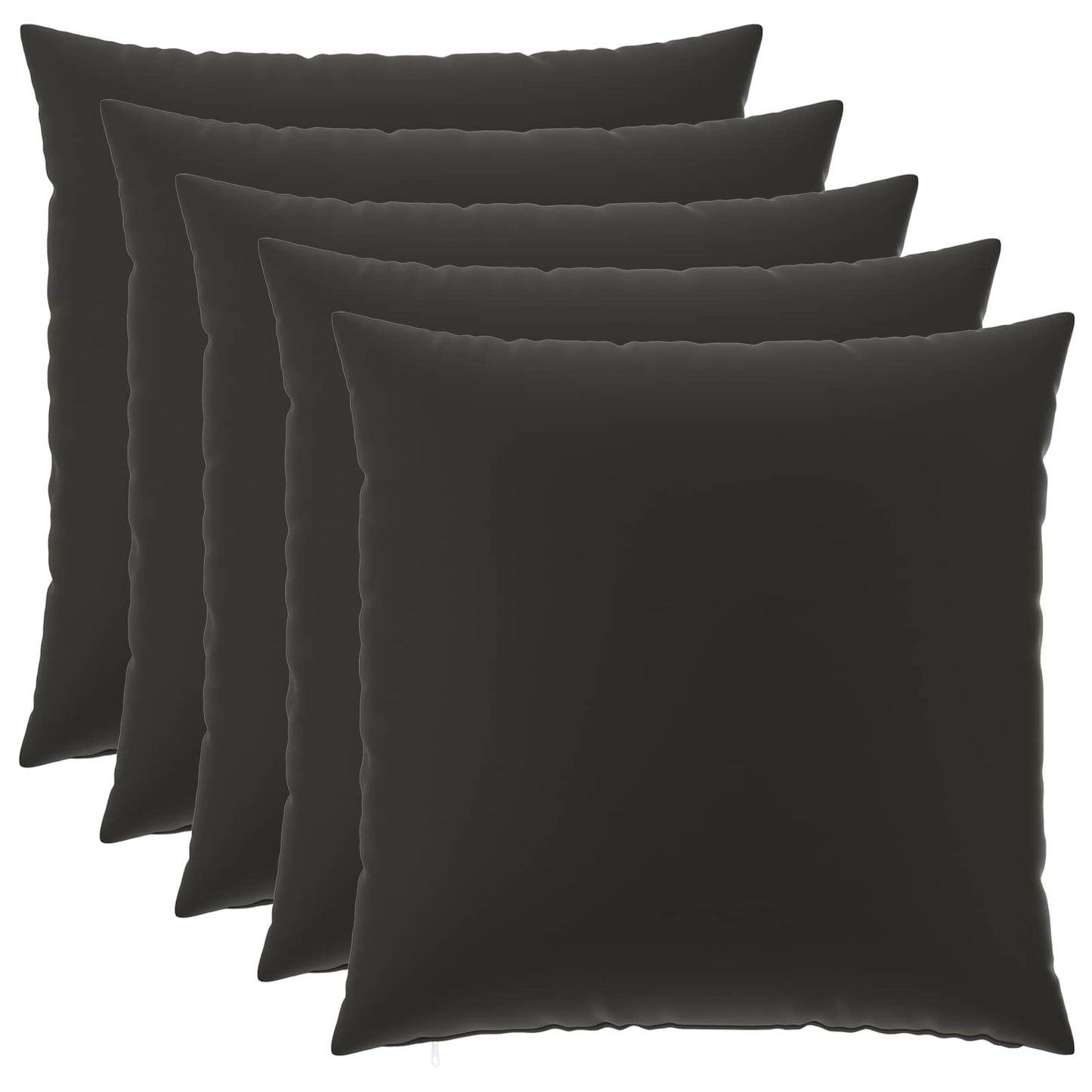 Pudebetræk 6 pcs HEERLEN Sort 60 x 60 cm Polyester