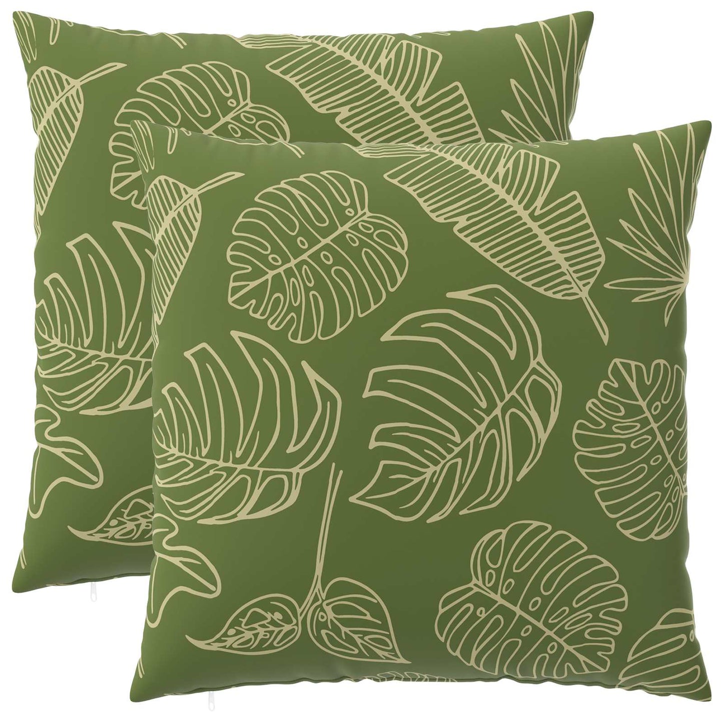Pudebetræk 2 pcs HEERLEN Bladdesign 60 x 60 cm Polyester