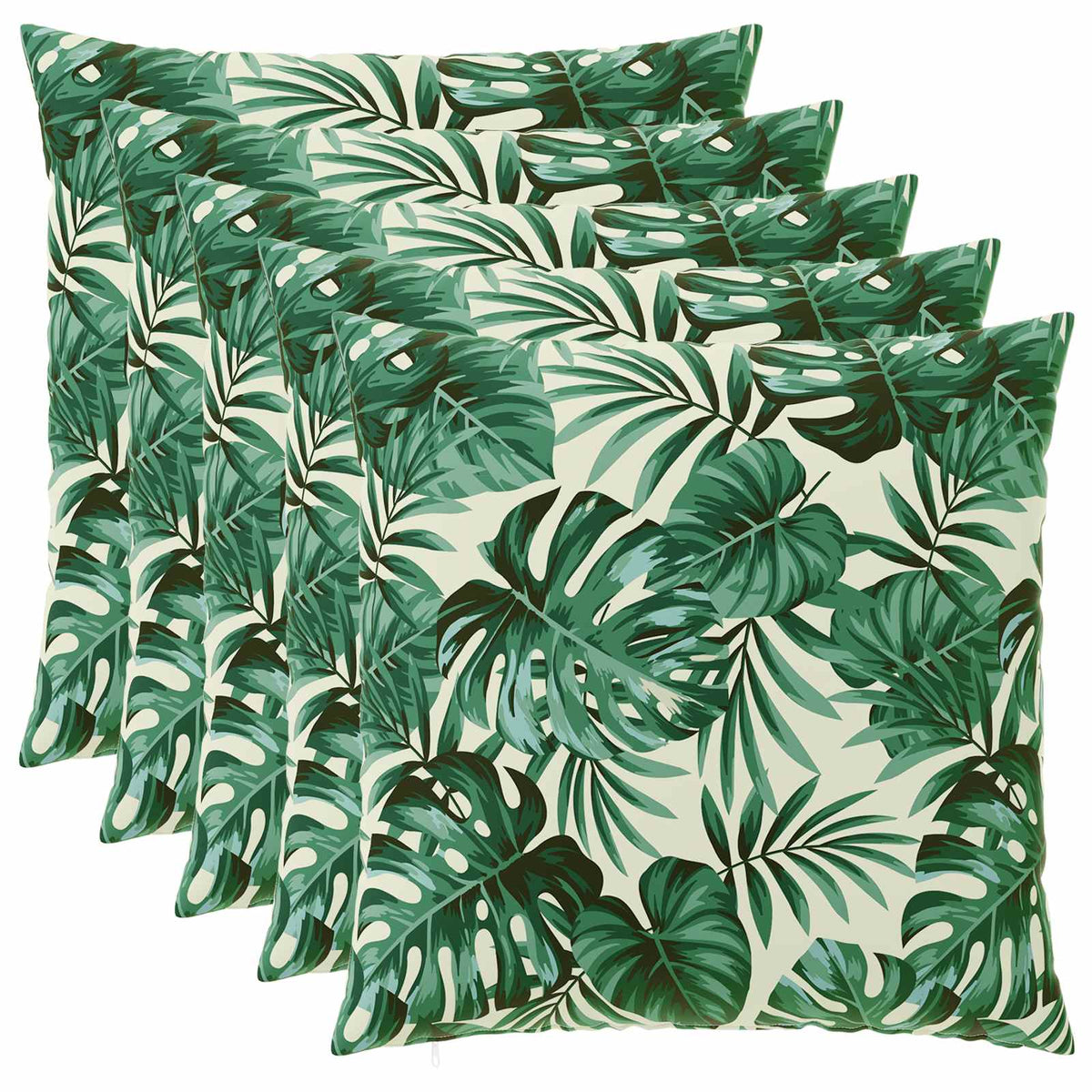 Pudebetræk 6 pcs HEERLEN Bladmønster 60 x 60 cm Polyester