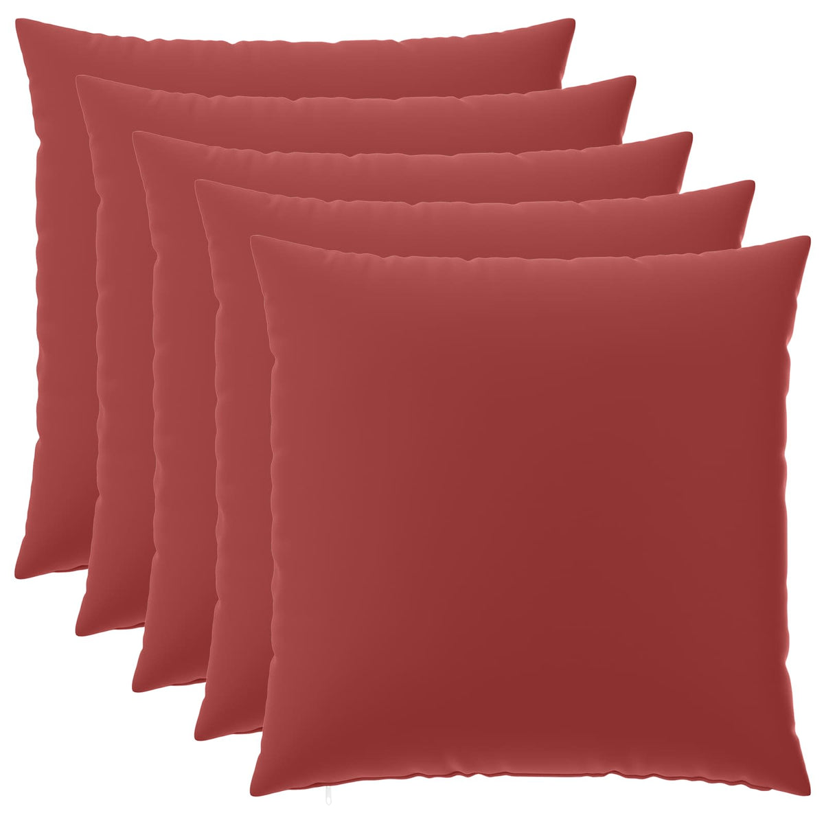 Pudebetræk 6 pcs HEERLEN Vinrød 60 x 60 cm Polyester