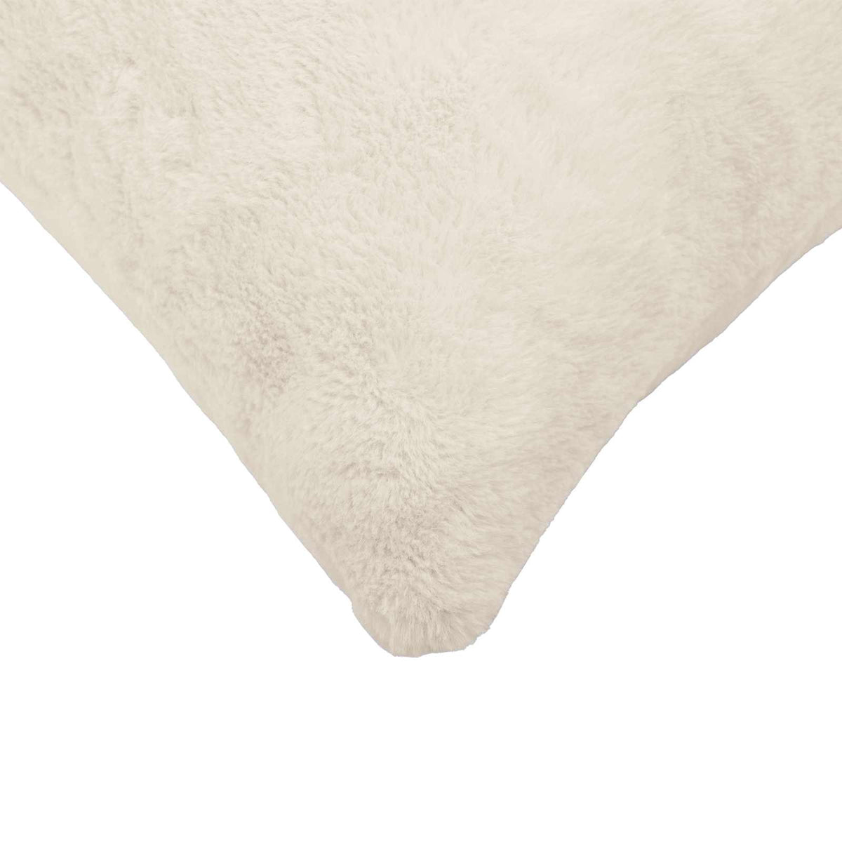 Pudebetræk 2 stk. HEERLEN Hvid 60 x 60 cm Faux Kanin Pels
