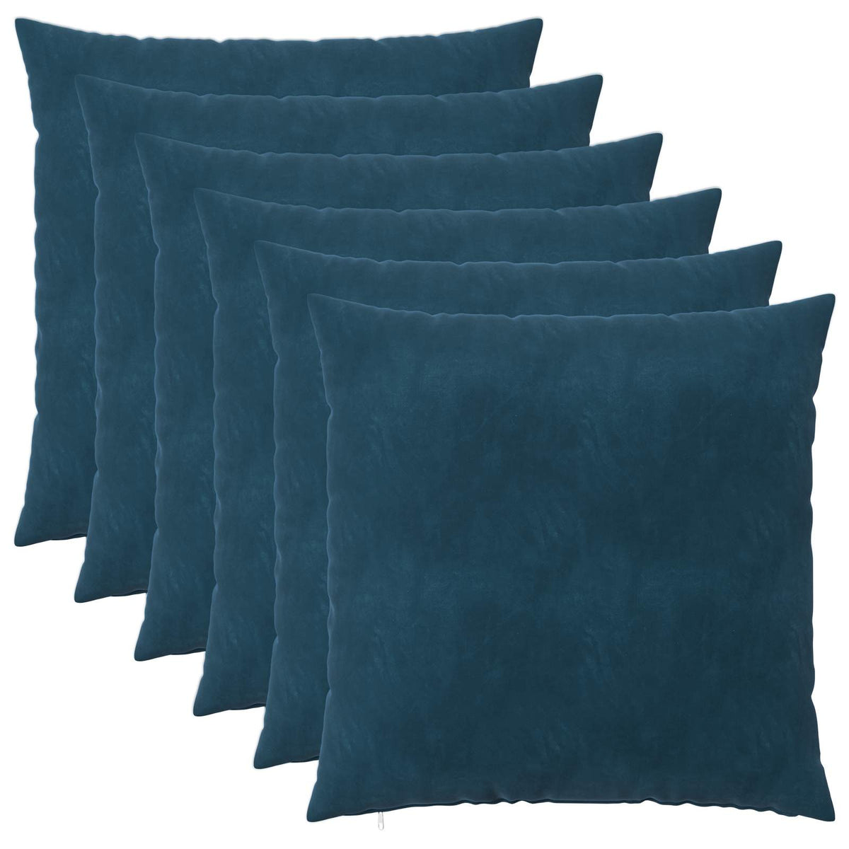 Pudebetræk 6 pcs HEERLEN Blå 65 x 65 cm Fløjl