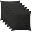 Pudebetræk 6 pcs HEERLEN Sort 65 x 65 cm Fløjl