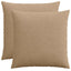 Pudebetræk 2 pcs HEERLEN Brun 65 x 65 cm cordfløjl