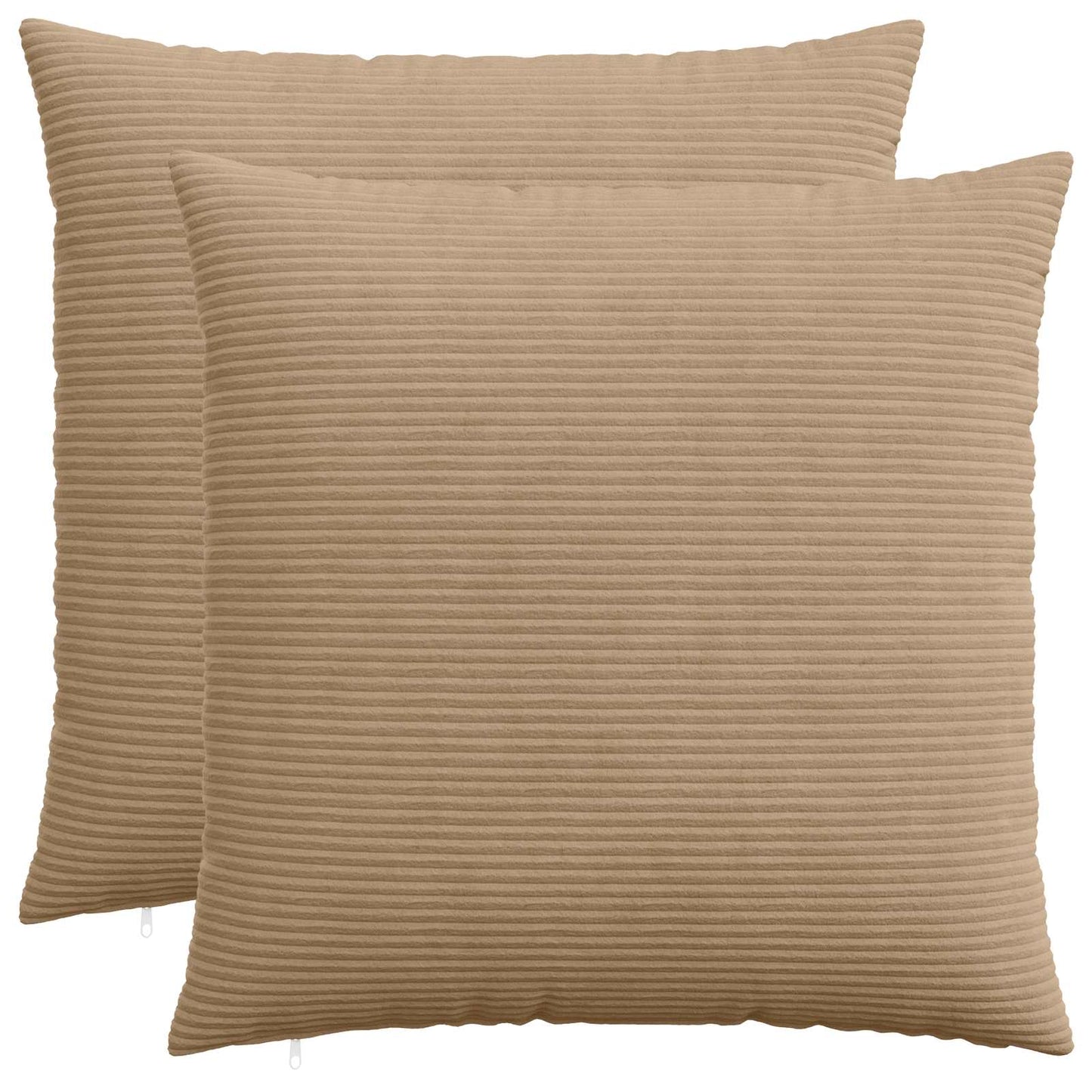 Pudebetræk 2 pcs HEERLEN Brun 65 x 65 cm cordfløjl