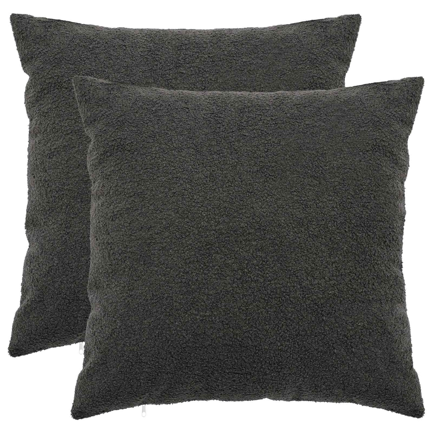 Pudebetræk 2 pcs HEERLEN Mørkegrå 65 x 65 cm Bouclé