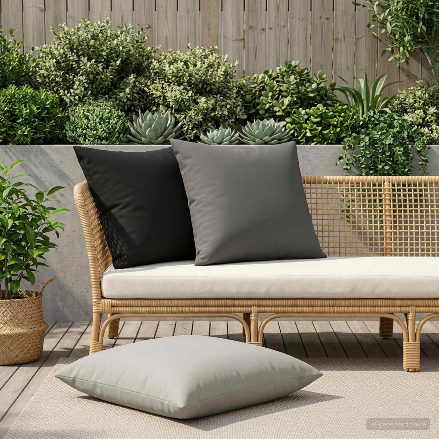 Pudebetræk 6 pcs HEERLEN Grå 80 x 80 cm Polyester