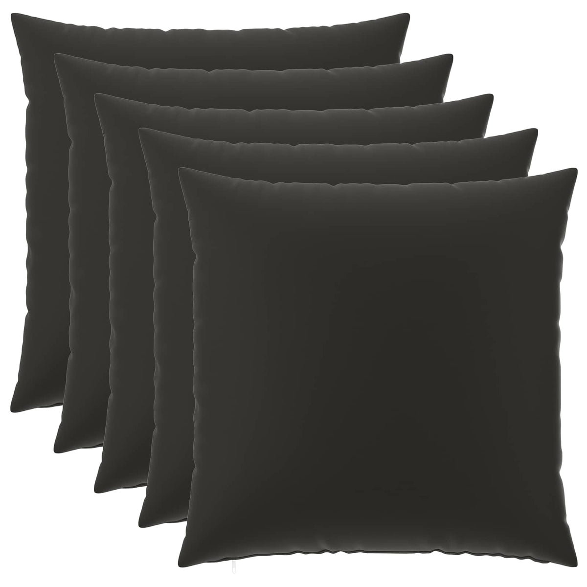 Pudebetræk 6 pcs HEERLEN Sort 65 x 65 cm Polyester