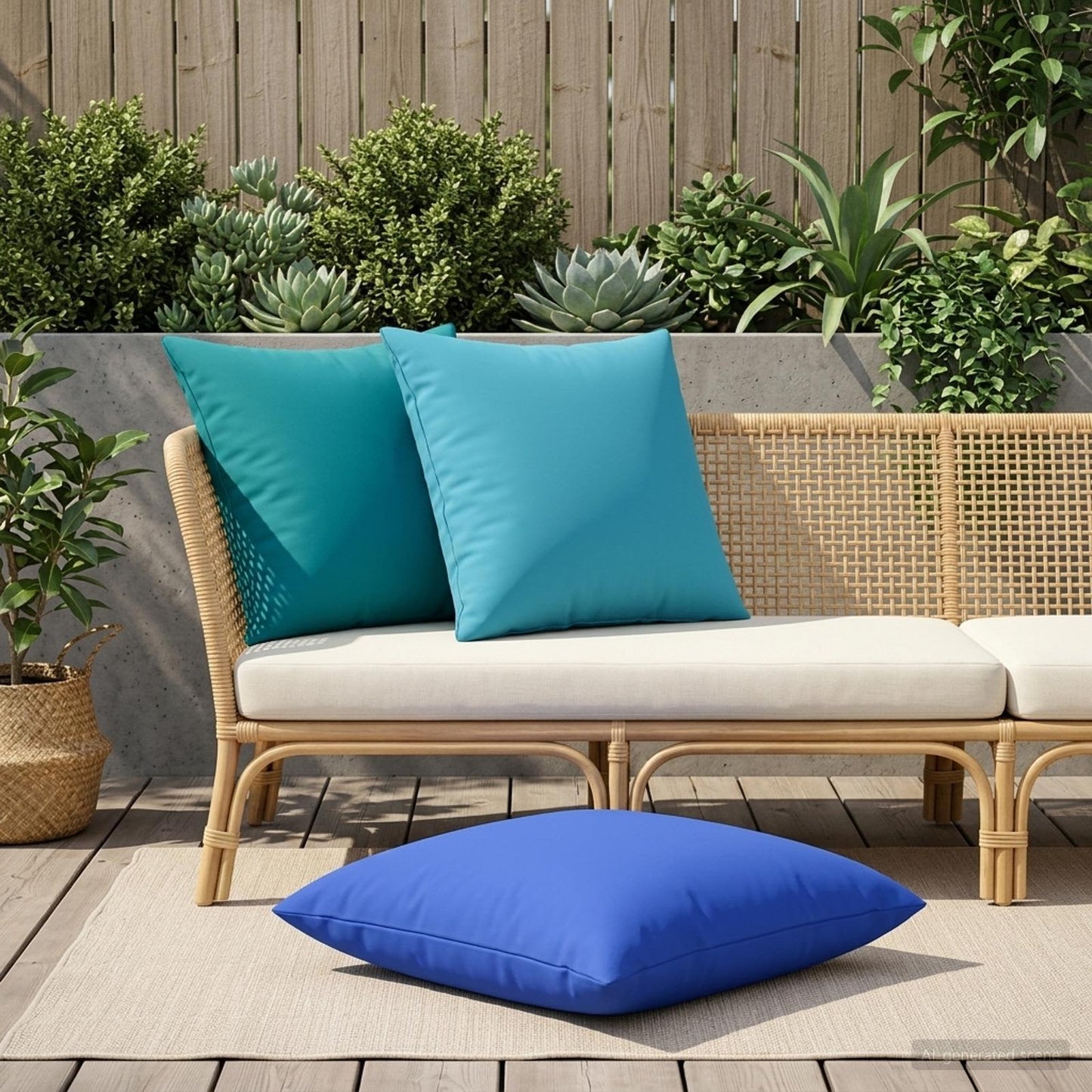 Pudebetræk 2 pcs HEERLEN Turkis 65 x 65 cm Polyester