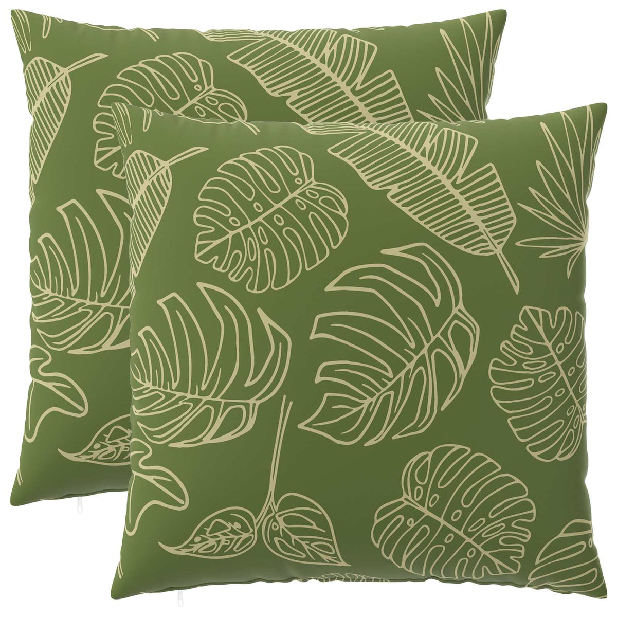 Pudebetræk 2 pcs HEERLEN Bladdesign 65 x 65 cm Polyester