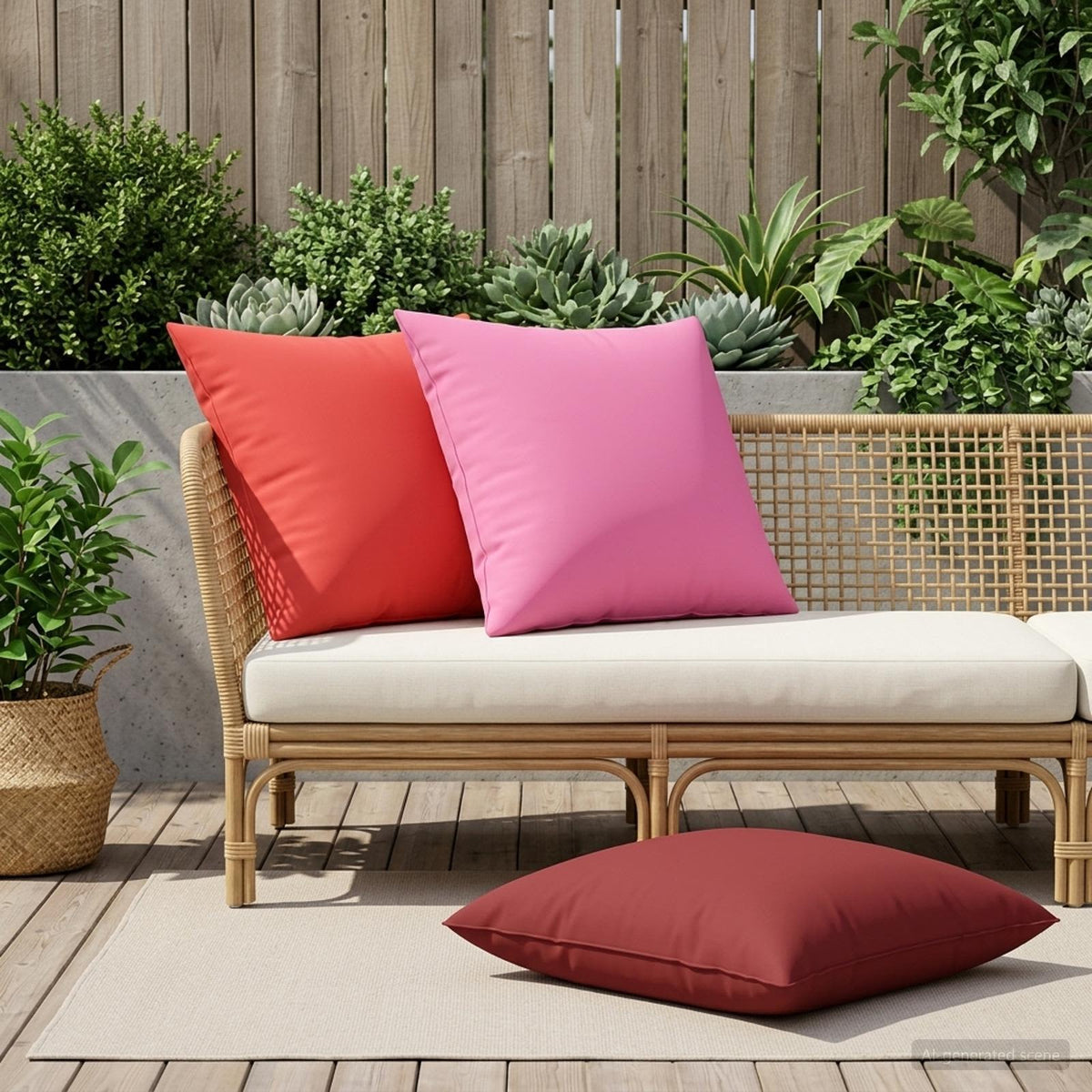 Pudebetræk 6 pcs HEERLEN Rød 80 x 80 cm Polyester