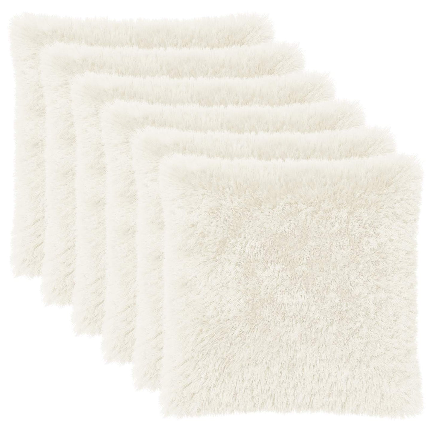 Pudebetræk 6 pcs HEERLEN Hvid 65 x 65 cm PV Fleece