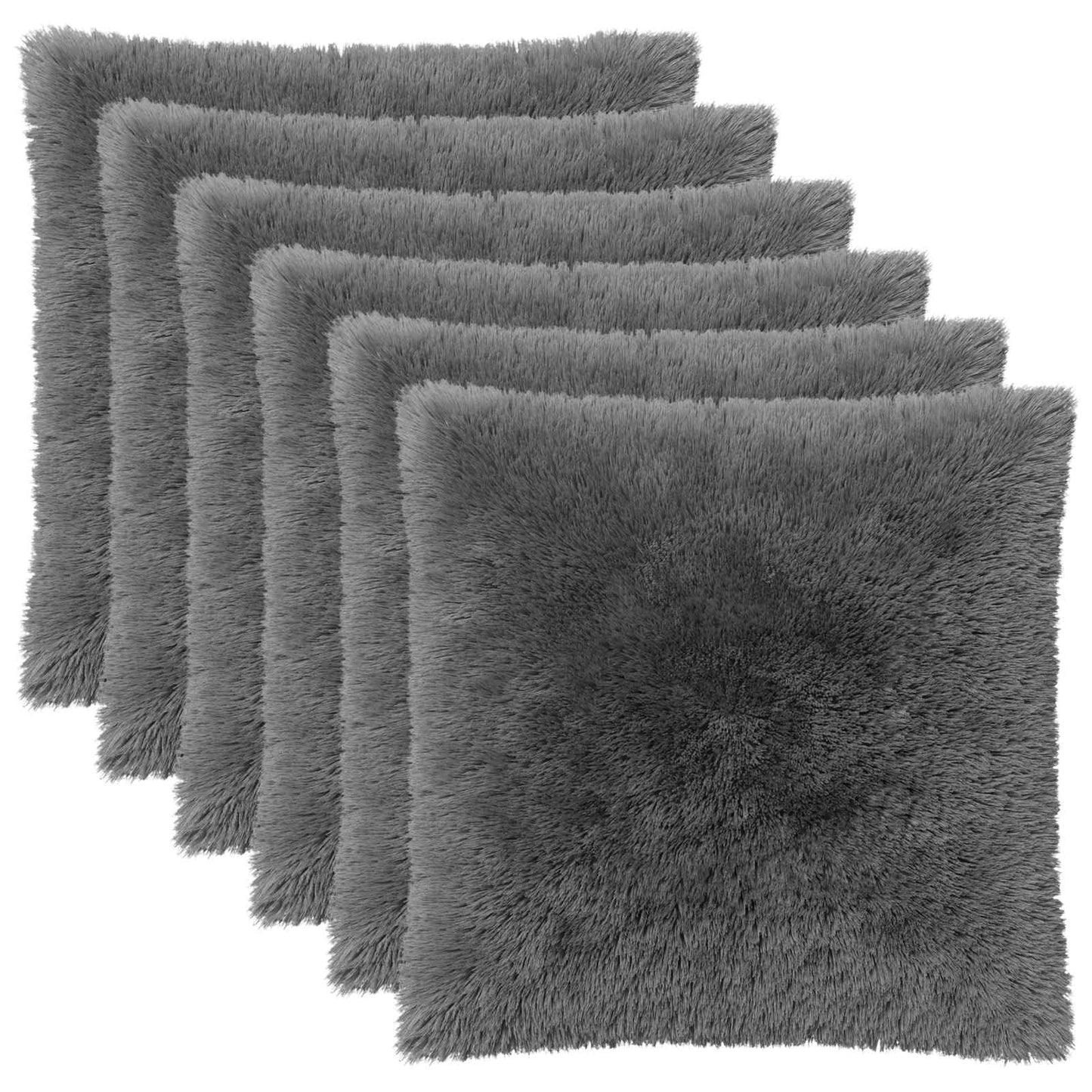 Pudebetræk 6 pcs HEERLEN Lysegrå 65 x 65 cm PV Fleece