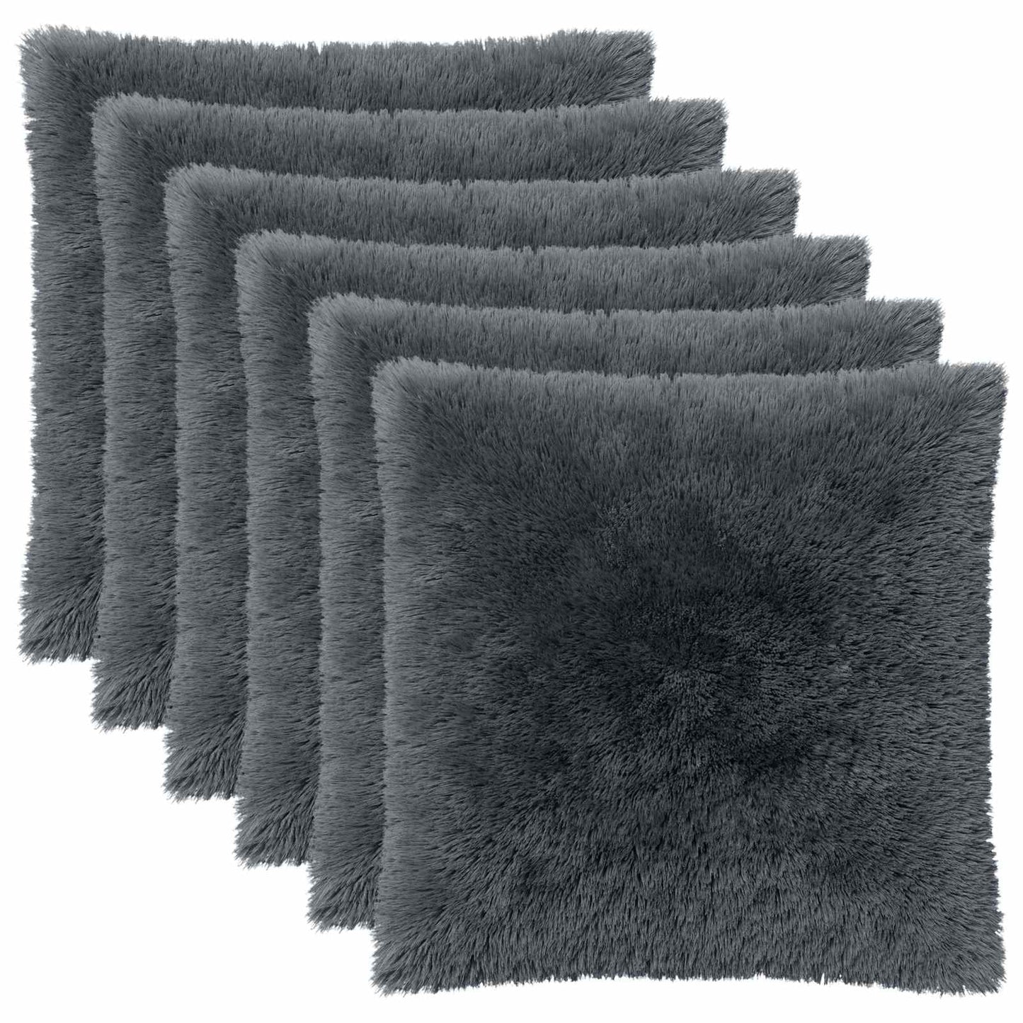 Pudebetræk 6 pcs HEERLEN Antracit 65 x 65 cm PV Fleece