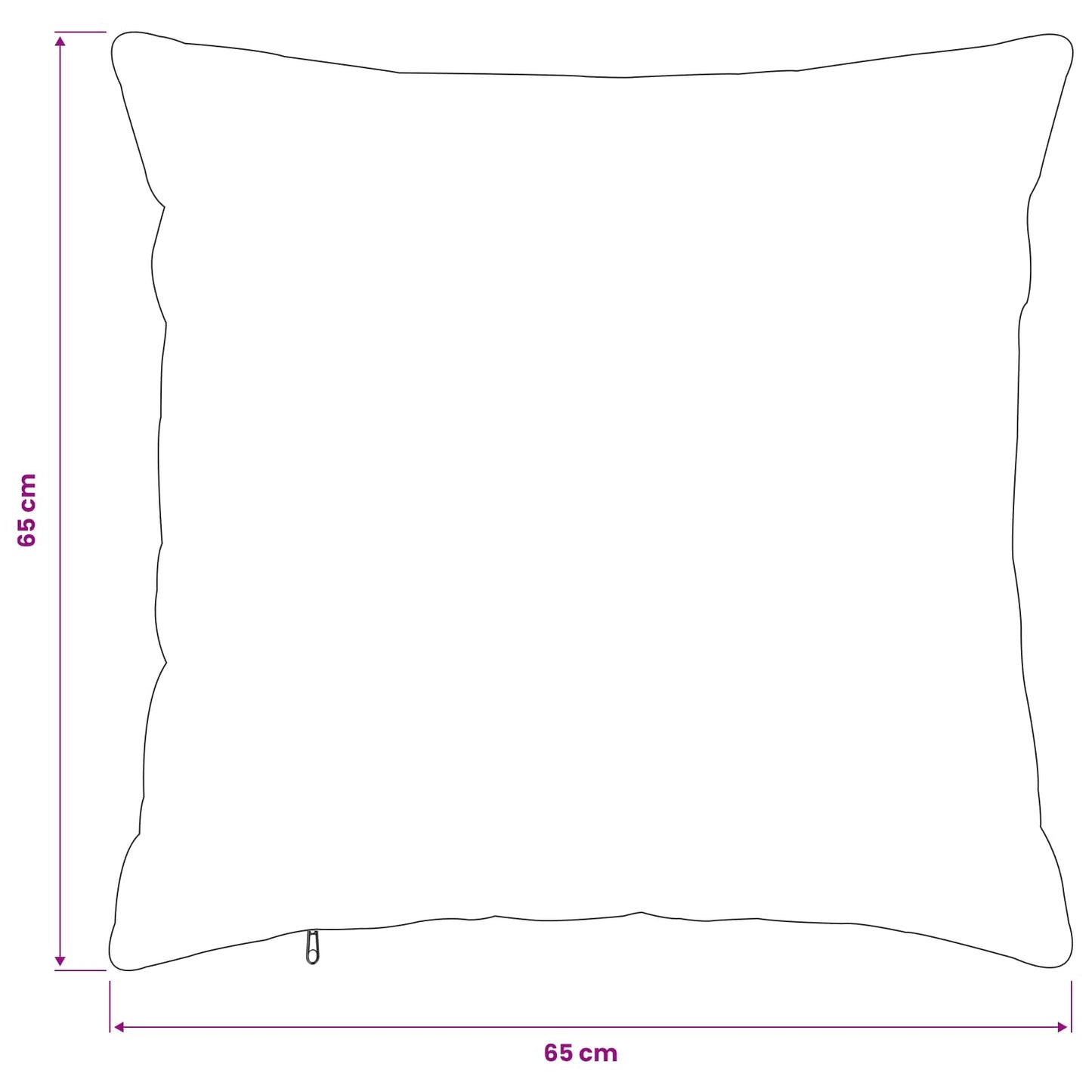 Pudebetræk 2 pcs HEERLEN Sort 65 x 65 cm Flannel