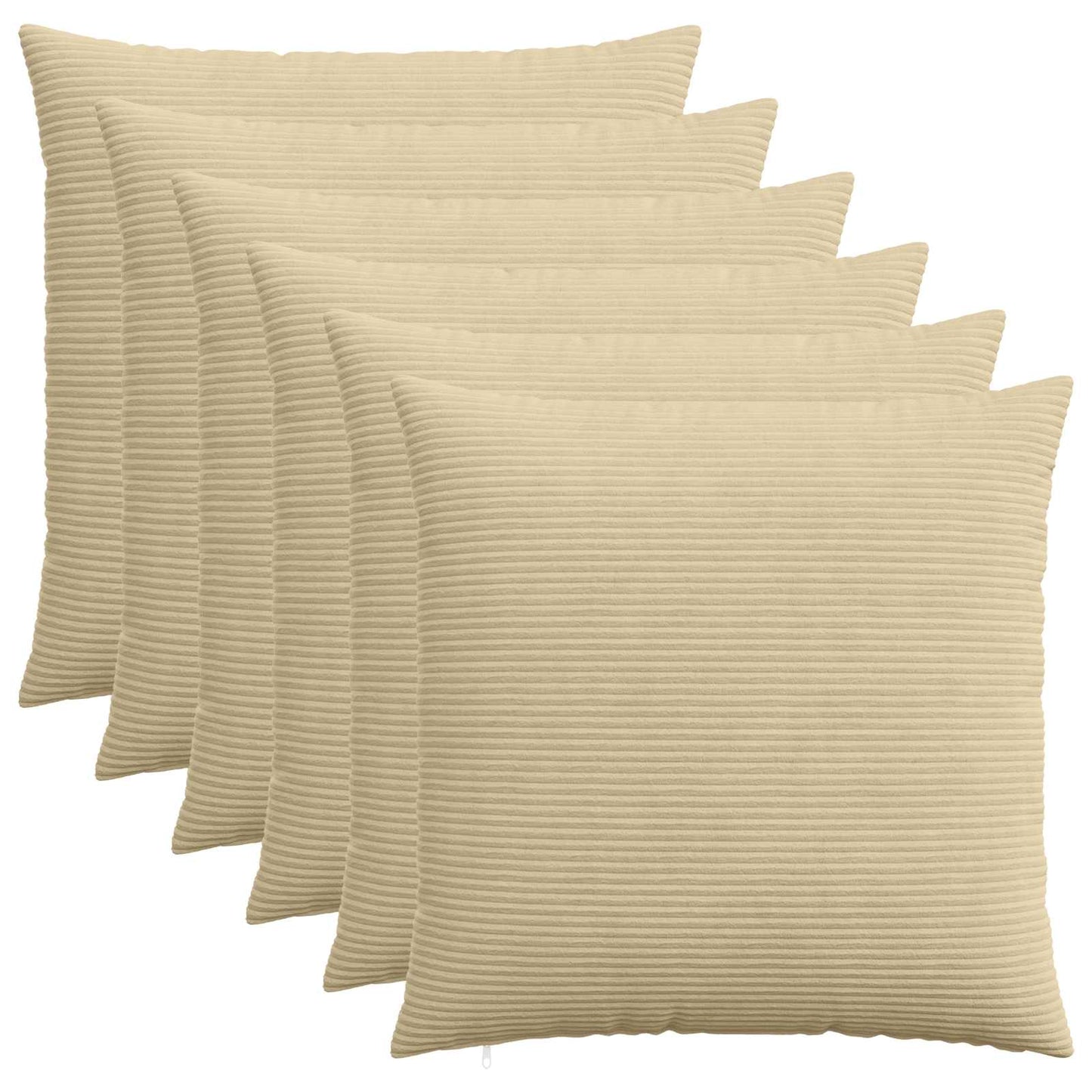 Pudebetræk 6 pcs HEERLEN Grøn Grå 70 x 70 cm cordfløjl