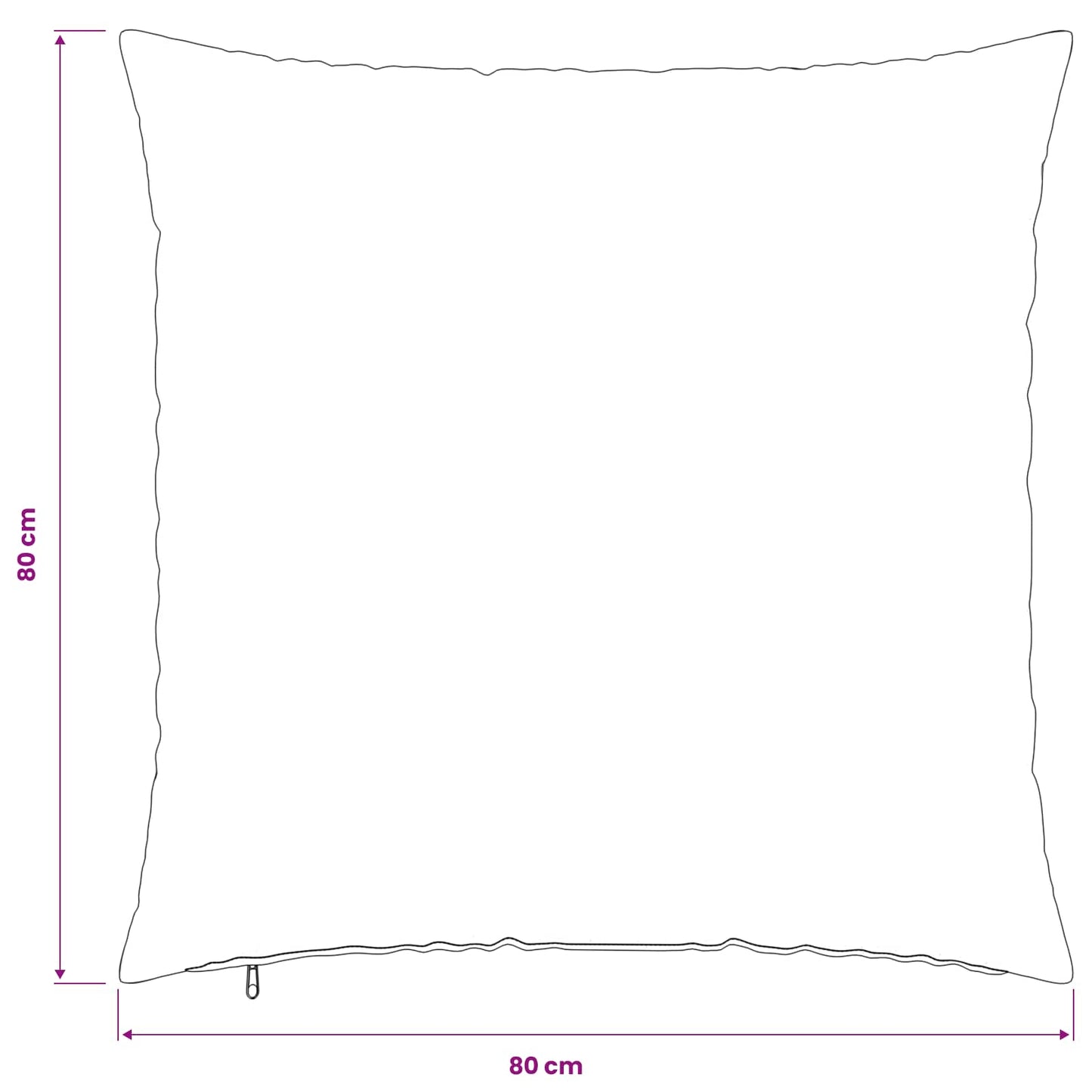 Pudebetræk 2 pcs HEERLEN Blå 80 x 80 cm Fløjl