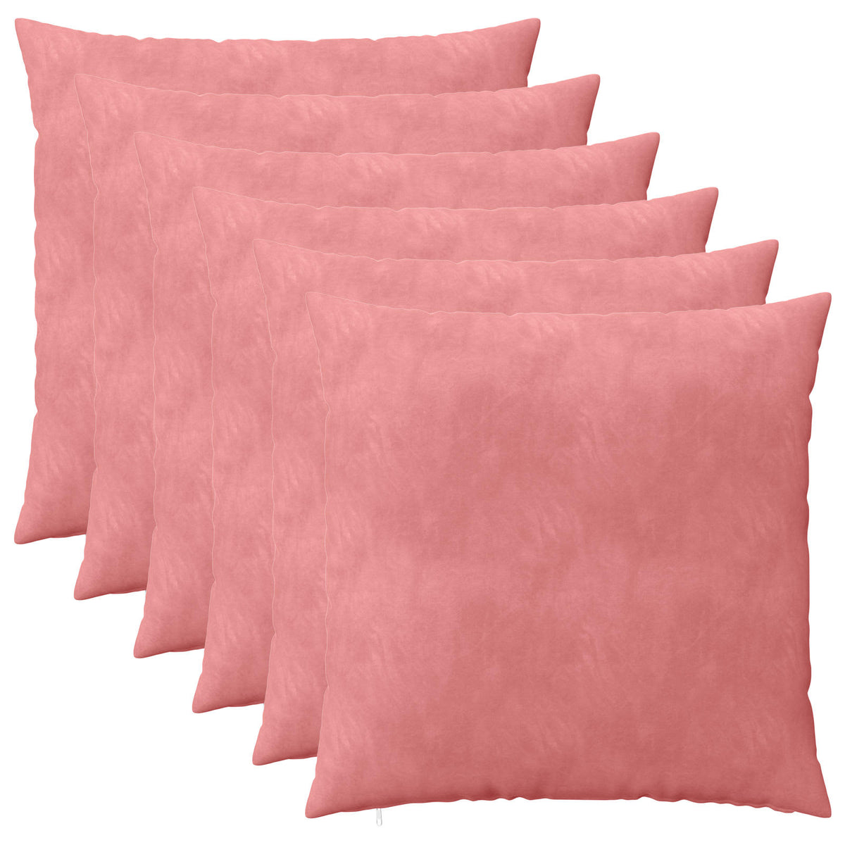 Pudebetræk 6 pcs HEERLEN Lyserød 80 x 80 cm Fløjl