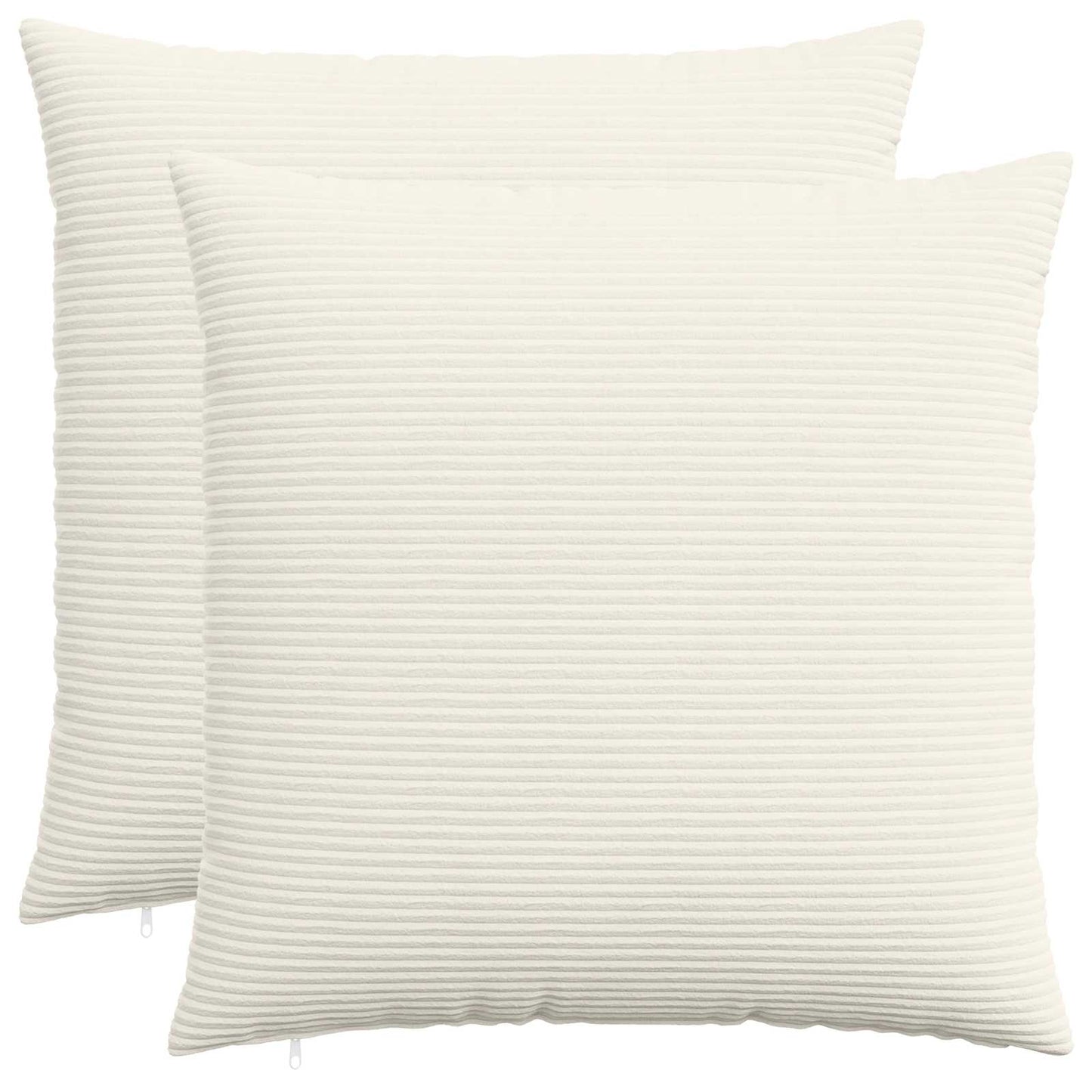 Pudebetræk 2 pcs HEERLEN Cremefarvet 80 x 80 cm cordfløjl