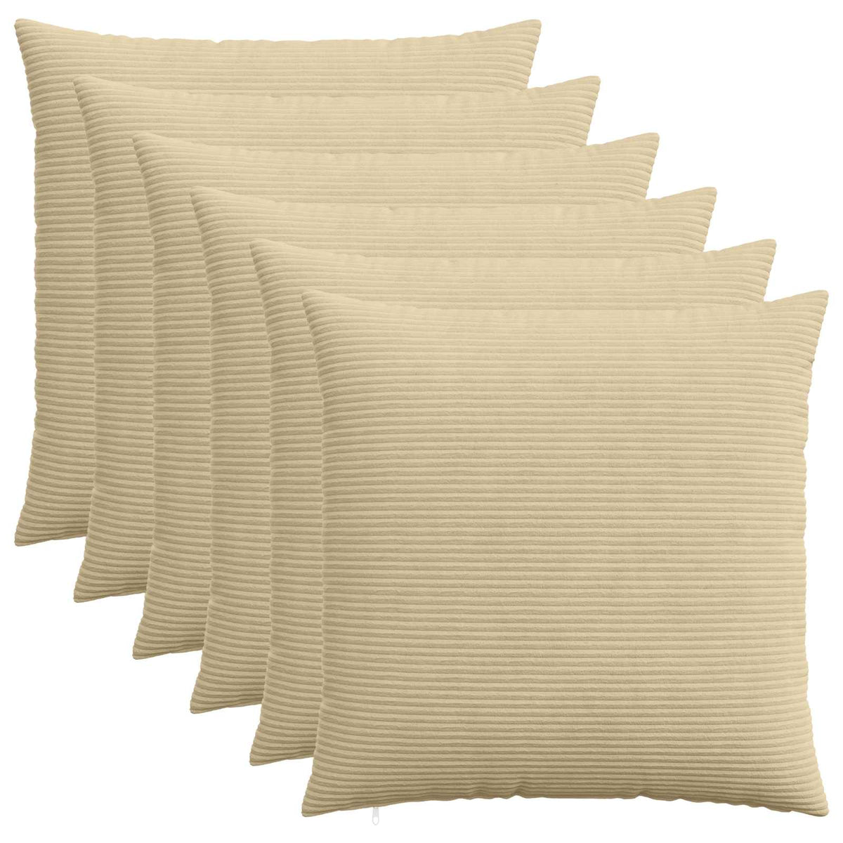 Pudebetræk 6 pcs HEERLEN Grøn Grå 80 x 80 cm cordfløjl