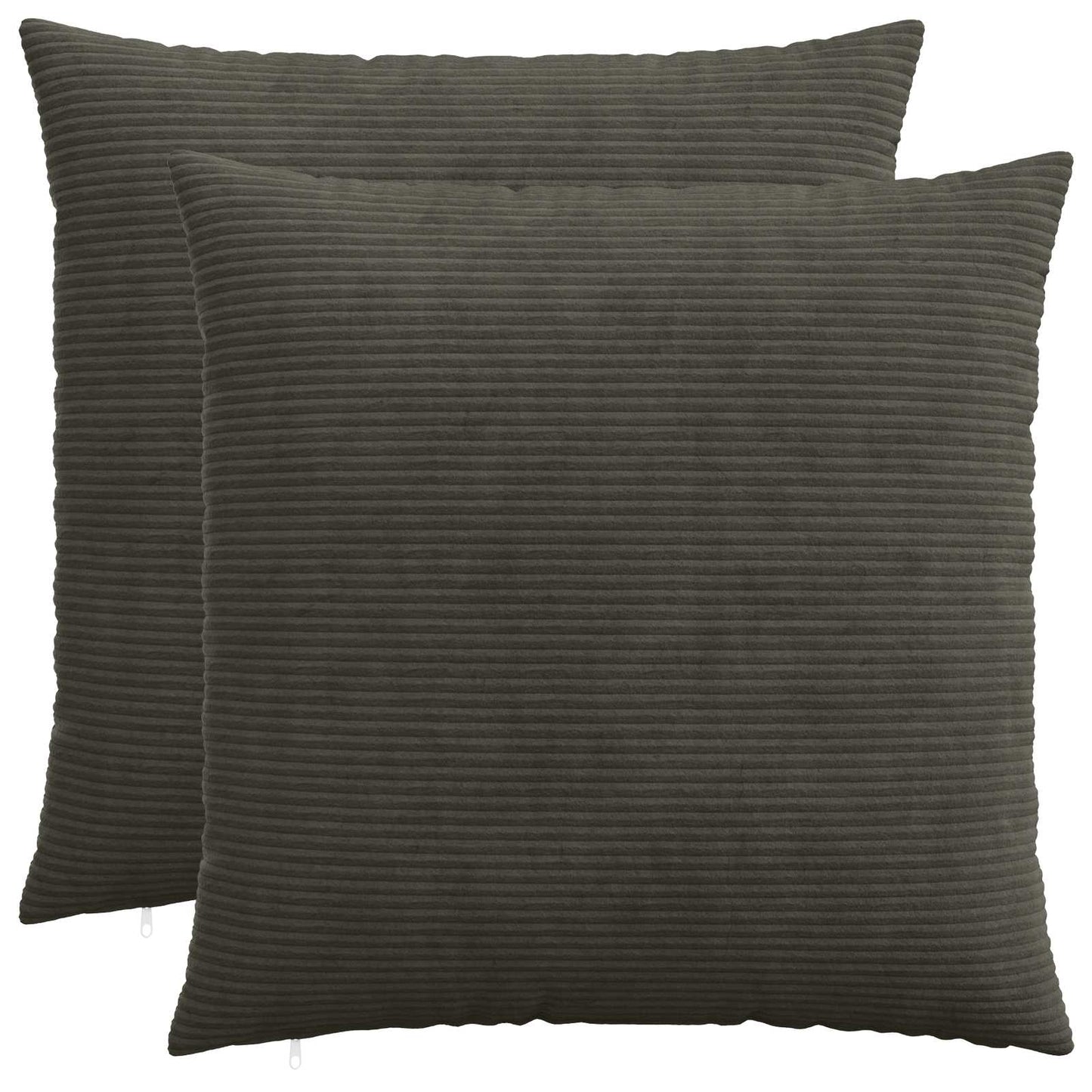 Pudebetræk 2 pcs HEERLEN Antracit 80 x 80 cm cordfløjl