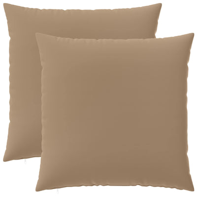 Pudebetræk 2 stk. HEERLEN Gråbrun 80 x 80 cm Polyester