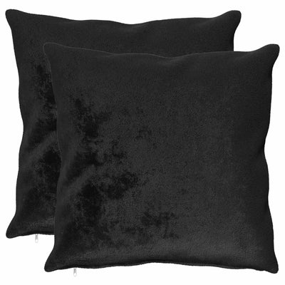 Pudebetræk 2 pcs HEERLEN Sort 80 x 80 cm Flannel