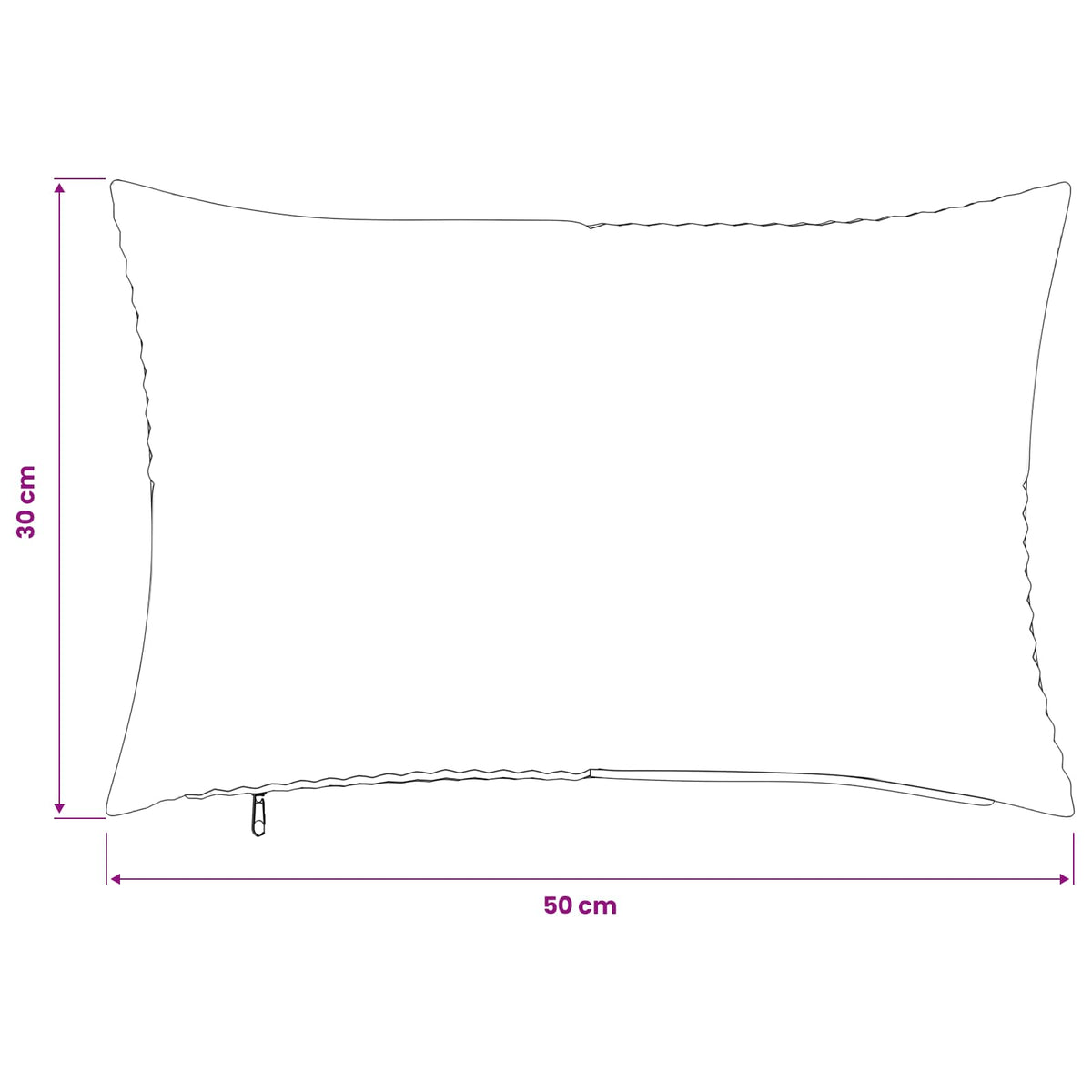 Pudebetræk 6 pcs ALMELO Lysegrå 30 x 50 cm cordfløjl