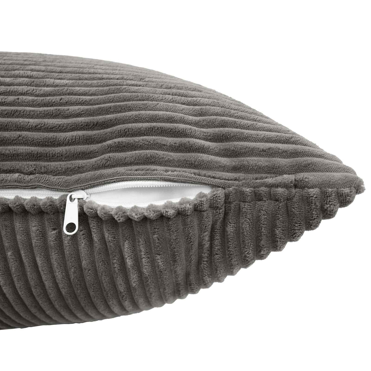 Pudebetræk 6 pcs ALMELO Mørkegrå 30 x 50 cm cordfløjl