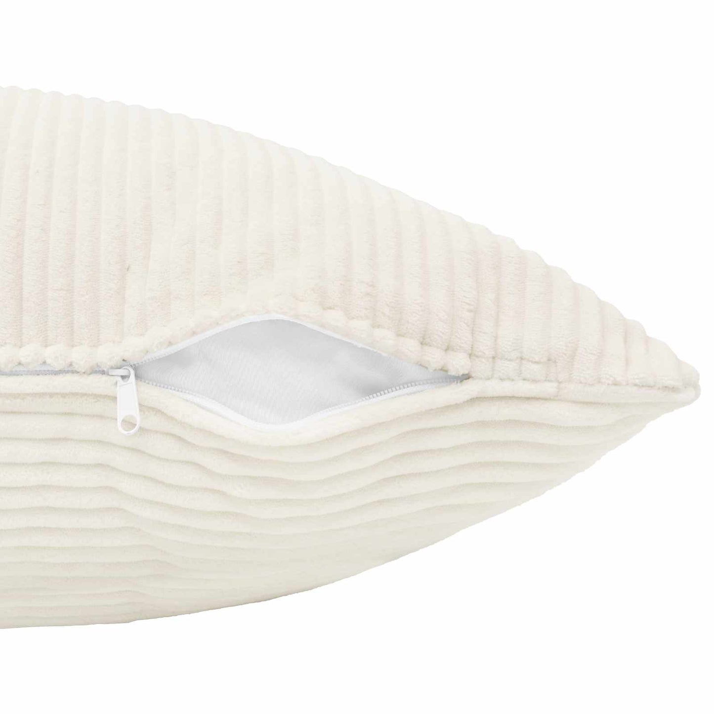 Pudebetræk 6 pcs ALMELO Cremefarvet 30 x 50 cm cordfløjl