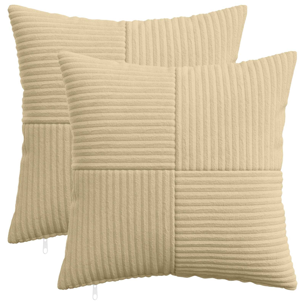 Pudebetræk 2 pcs ALMELO Grågrøn 35 x 35 cm cordfløjl