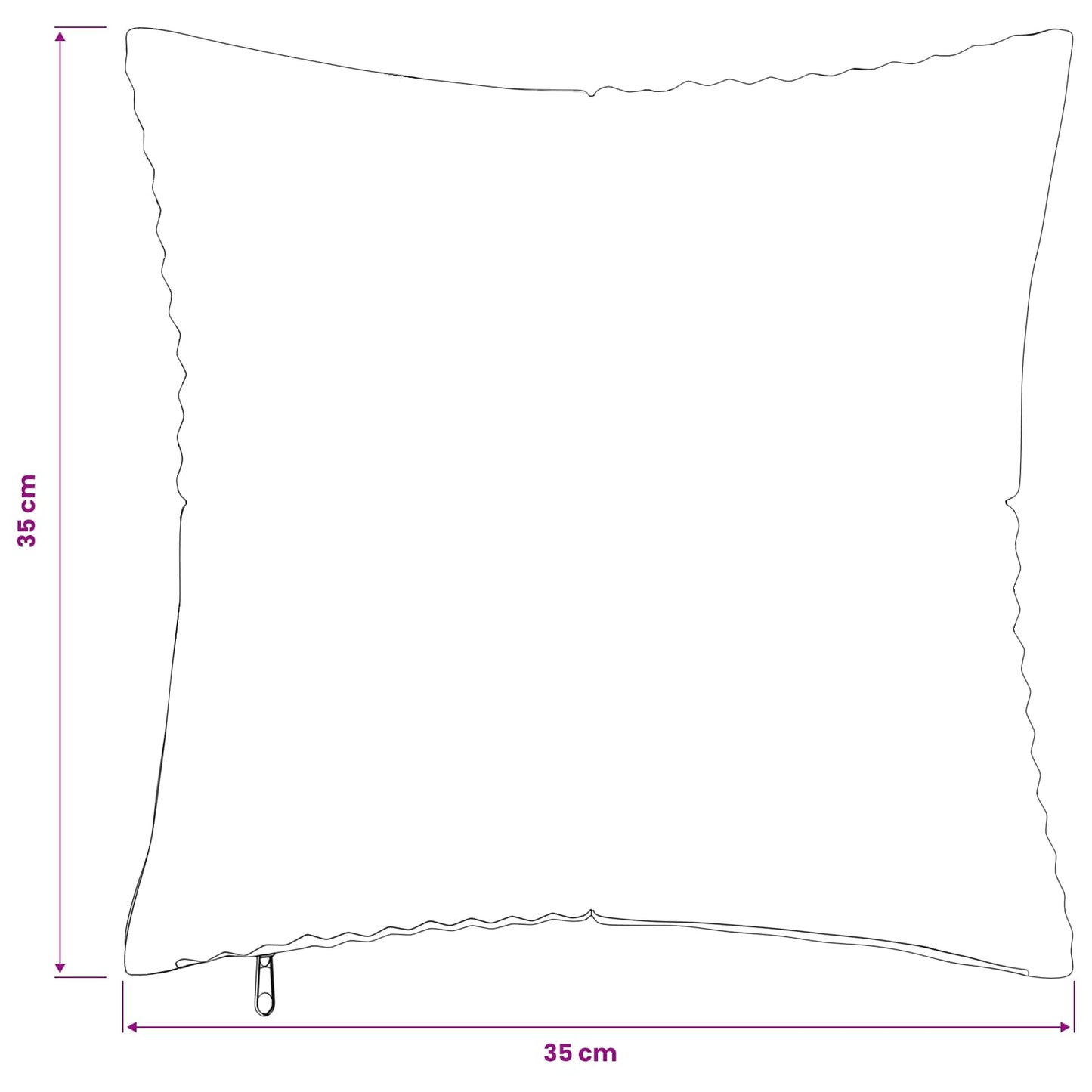 Pudebetræk 6 pcs ALMELO Rød orange 35 x 35 cm cordfløjl