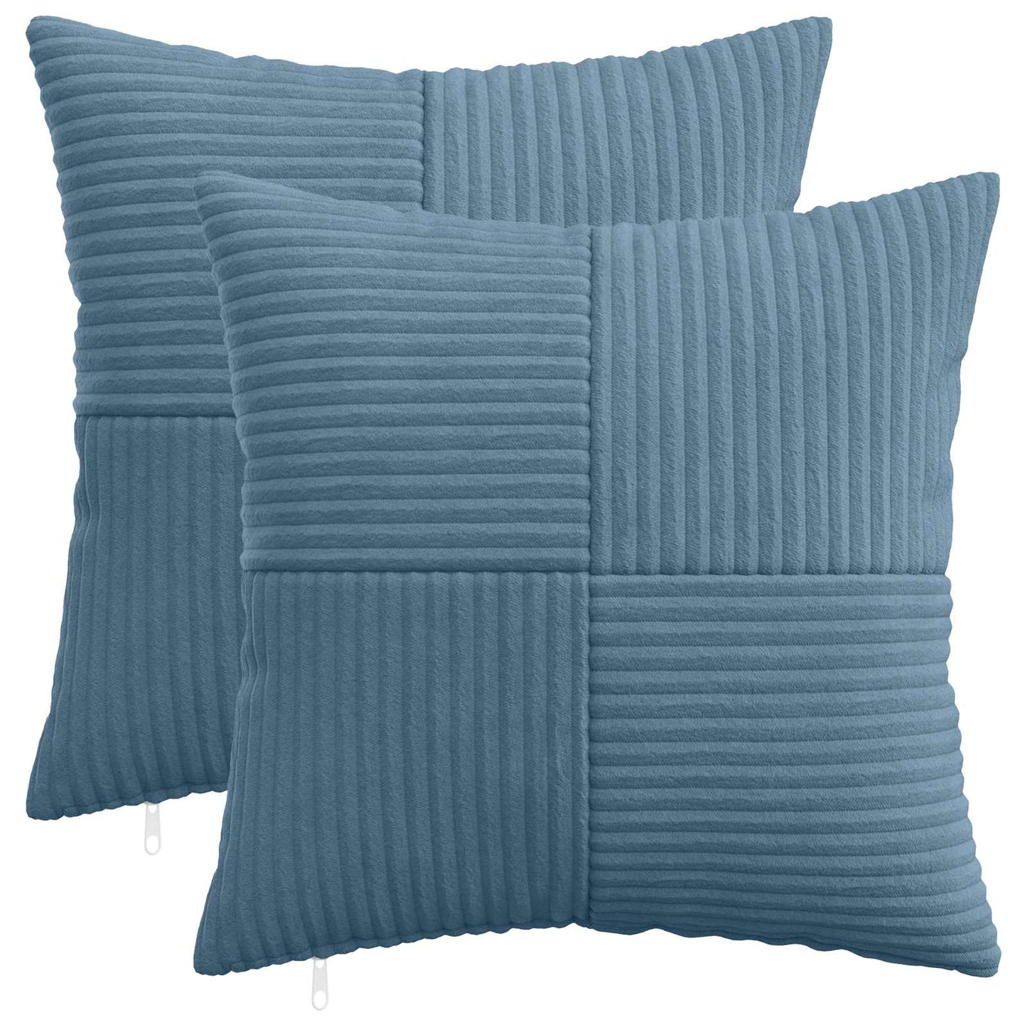 Pudebetræk 2 pcs ALMELO Blå 35 x 35 cm cordfløjl