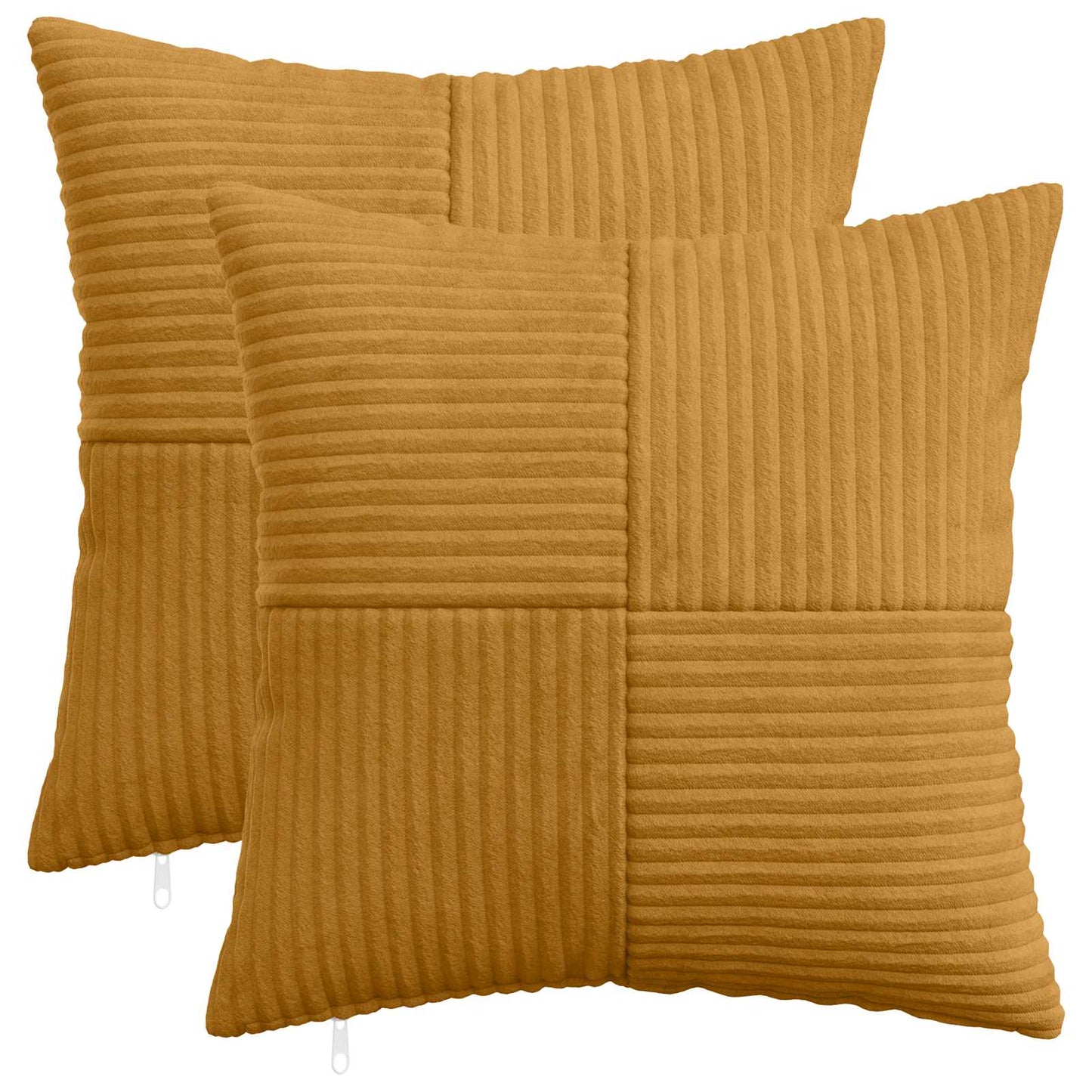 Pudebetræk 2 pcs ALMELO Gul 40 x 40 cm cordfløjl