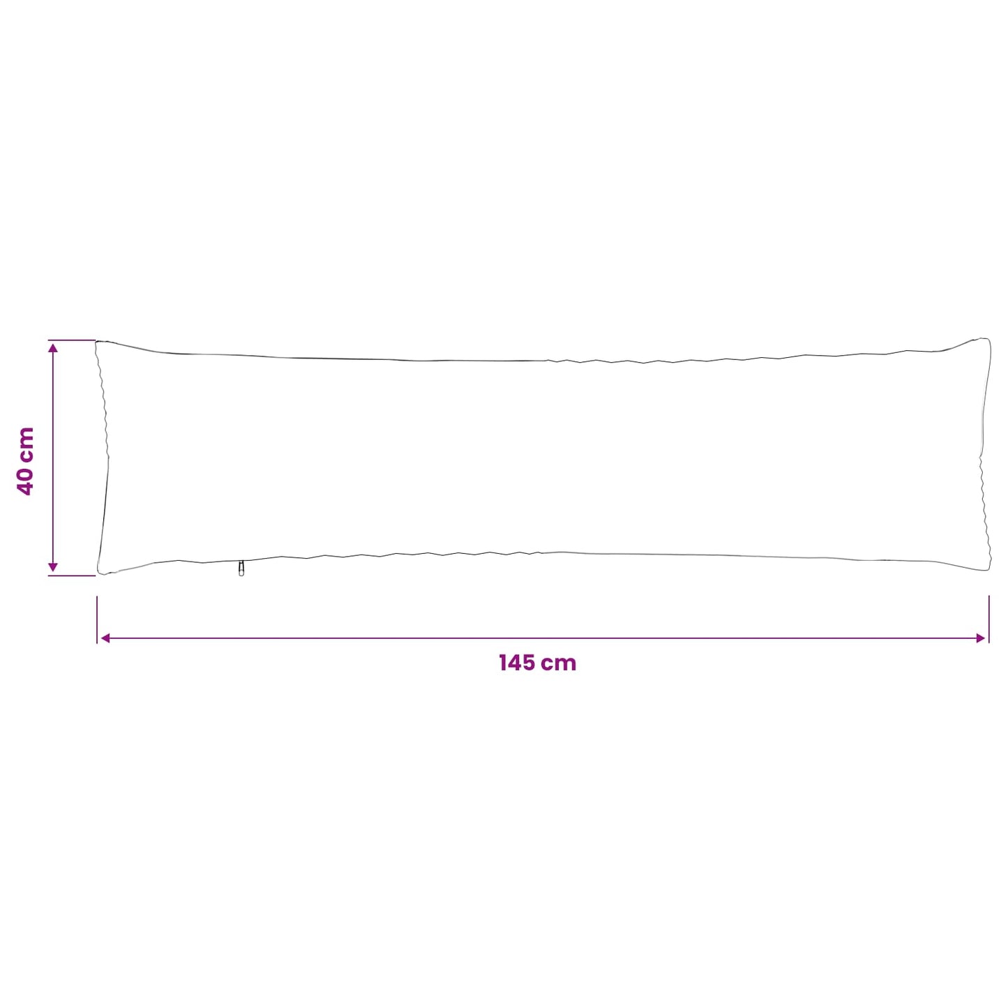 Pudebetræk 2 pcs ALMELO Mørkegrå 40 x 145 cm cordfløjl
