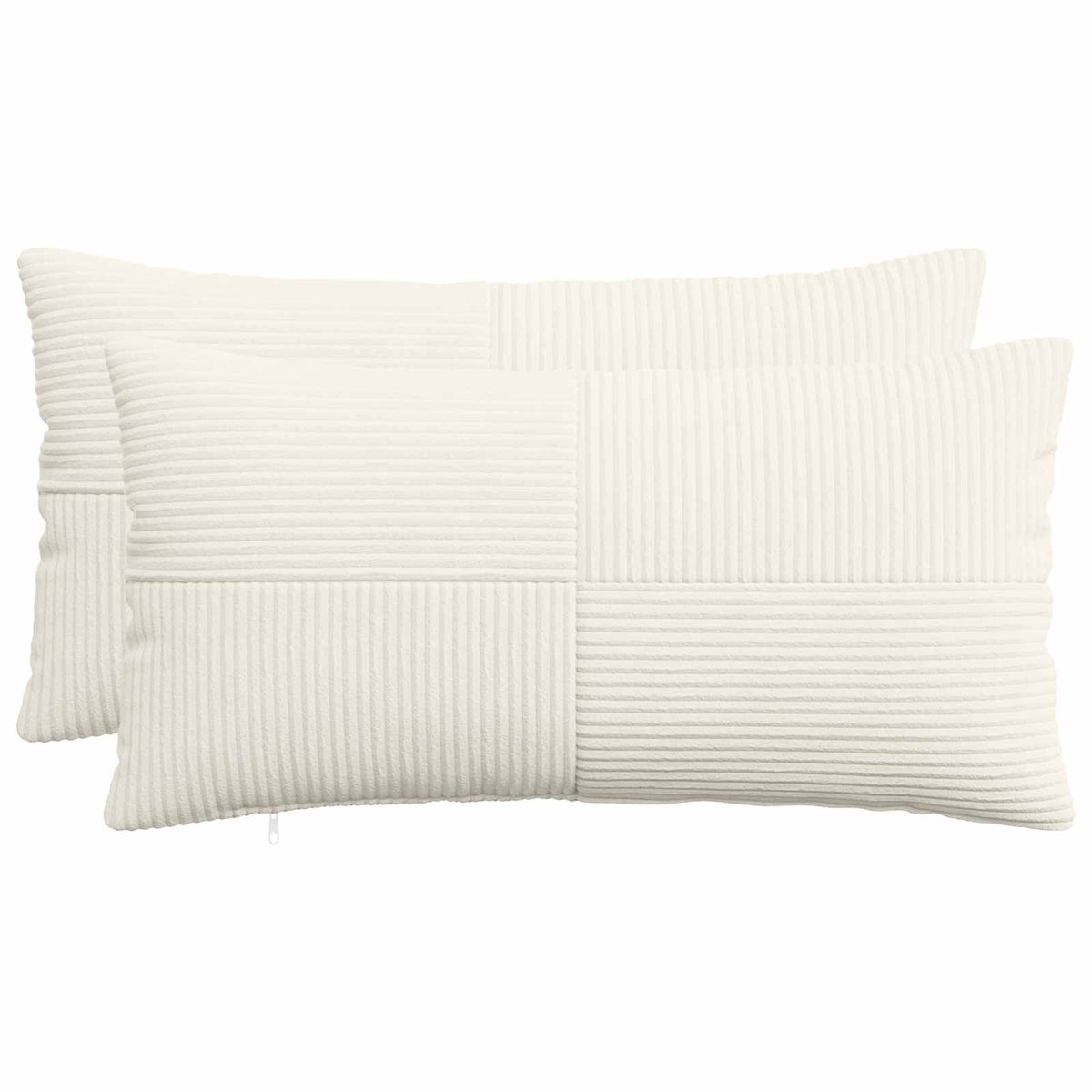 Pudebetræk 2 pcs ALMELO Cremefarvet 40 x 70 cm cordfløjl