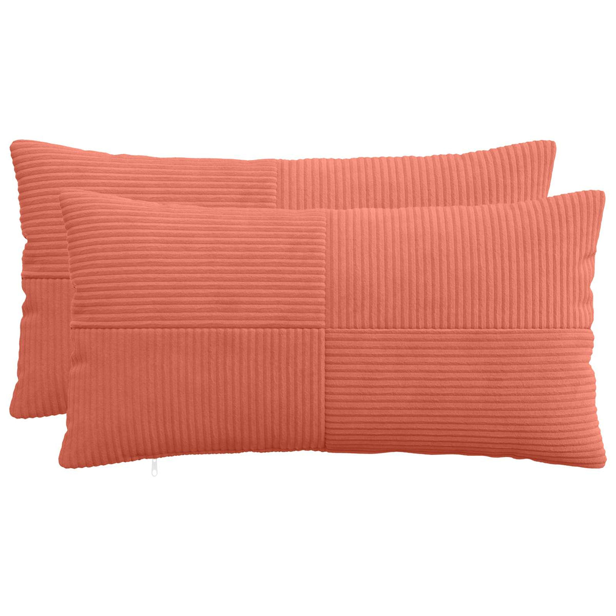 Pudebetræk 2 pcs ALMELO Rød orange 40 x 70 cm cordfløjl