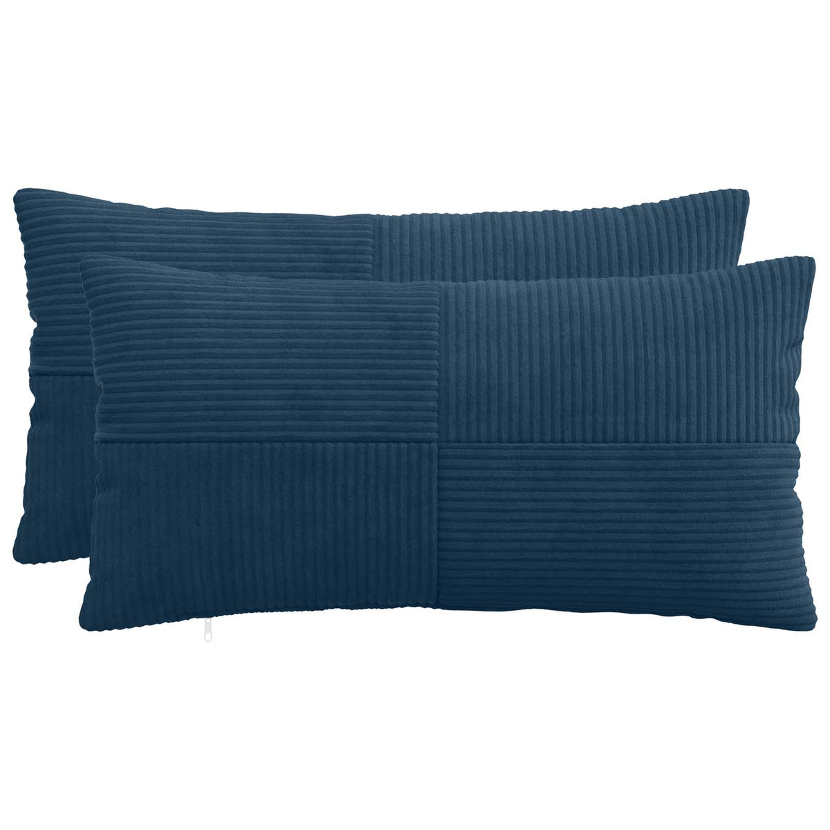 Pudebetræk 2 pcs ALMELO Mørkeblå 40 x 70 cm cordfløjl