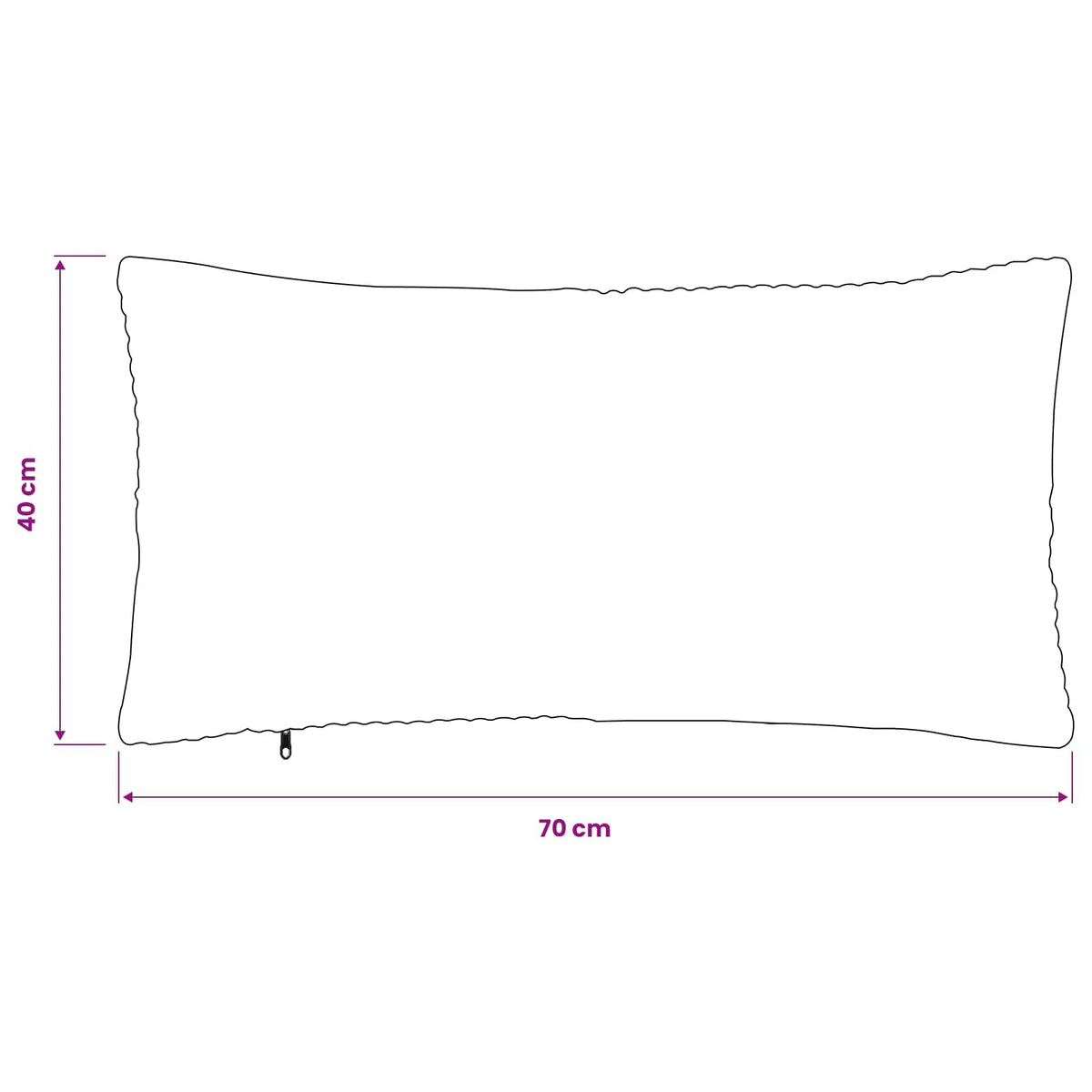 Pudebetræk 2 pcs ALMELO Mørkeblå 40 x 70 cm cordfløjl