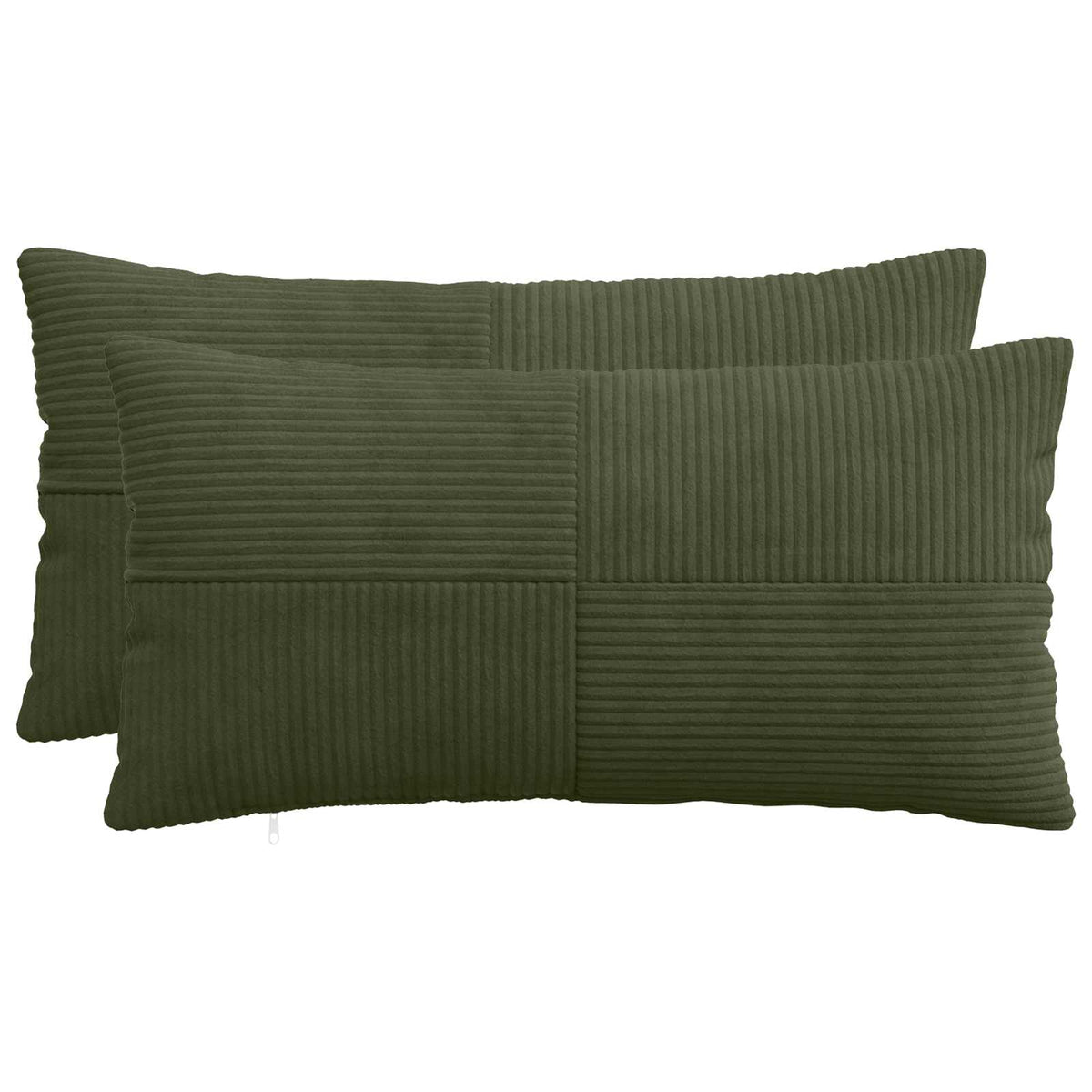 Pudebetræk 2 pcs ALMELO Grøn 40 x 70 cm cordfløjl