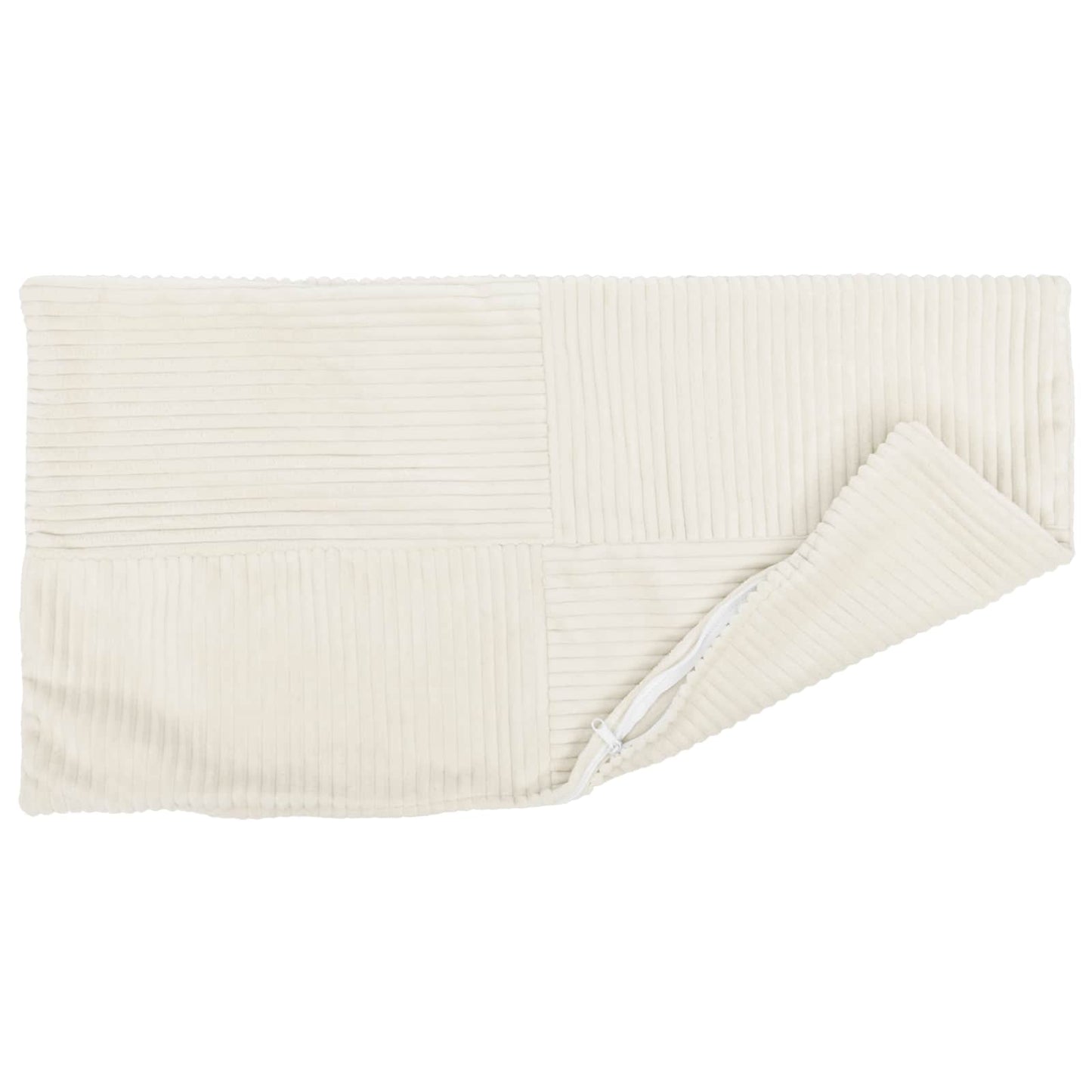 Pudebetræk 2 pcs ALMELO Cremefarvet 40 x 80 cm cordfløjl