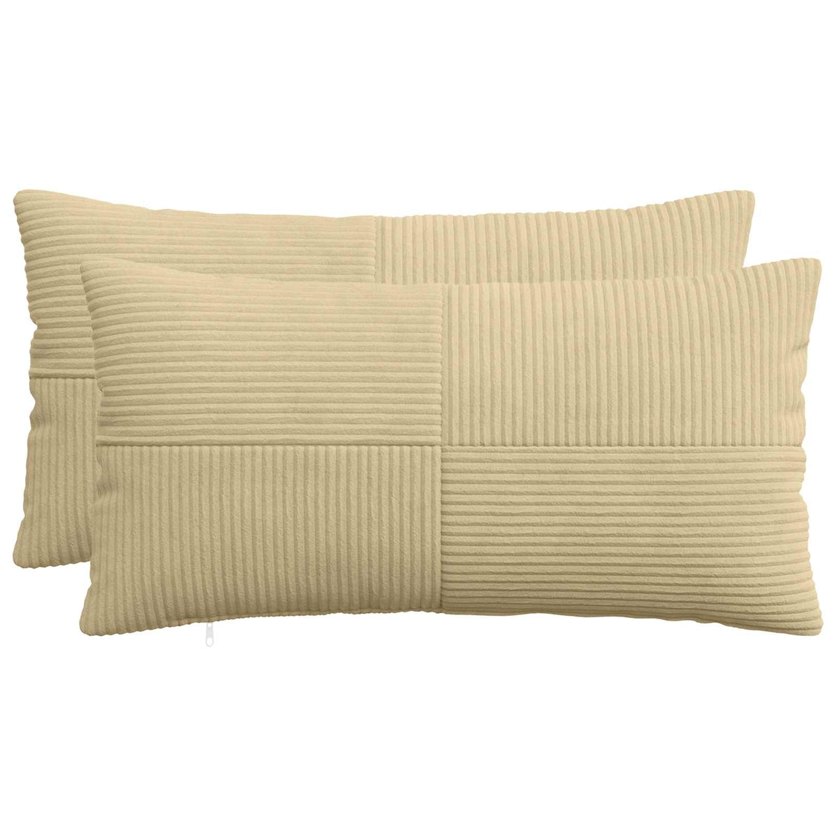 Pudebetræk 2 pcs ALMELO Grågrøn 40 x 80 cm cordfløjl