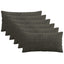 Pudebetræk 6 pcs ALMELO Antracit 40 x 80 cm cordfløjl