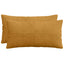 Pudebetræk 2 pcs ALMELO Gul 40 x 80 cm cordfløjl