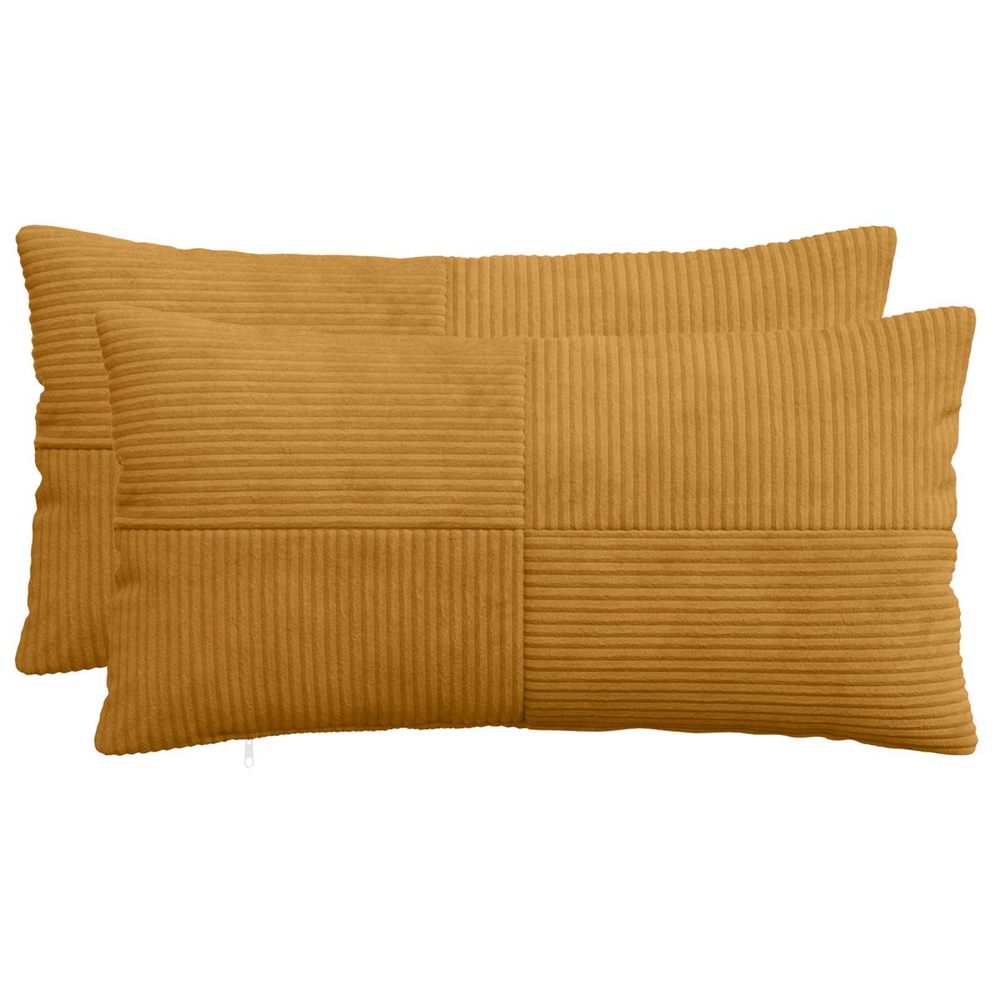 Pudebetræk 2 pcs ALMELO Gul 40 x 80 cm cordfløjl